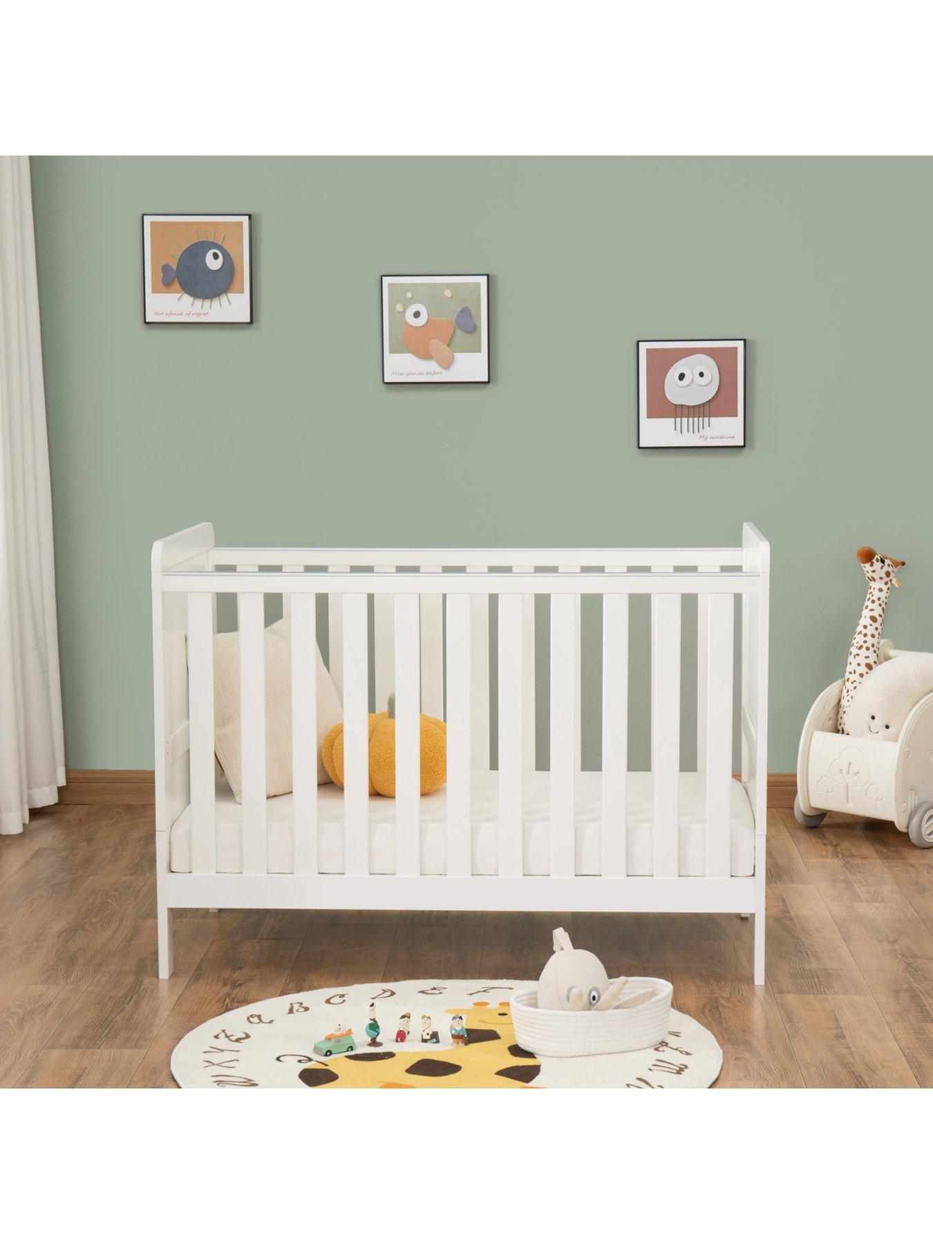 Image 6 of 7 of Babymore Caro Urban Mini Cot Bed - White