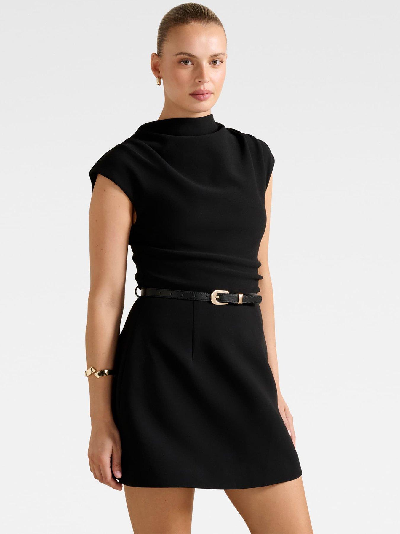 Forever New: Josephine 2-In-1 Mini Dress - Black