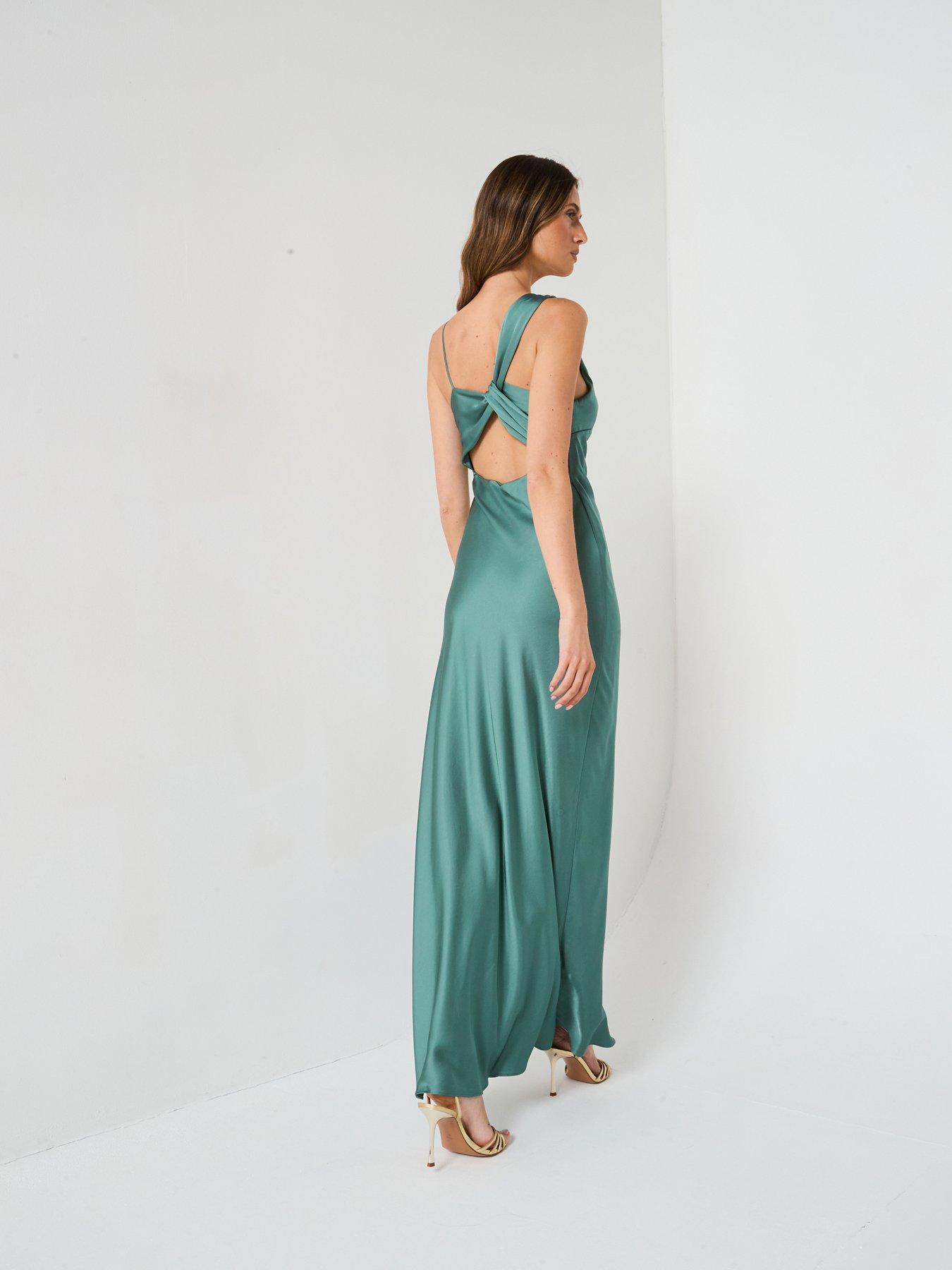 Forever New Elle Satin Maxi - Green