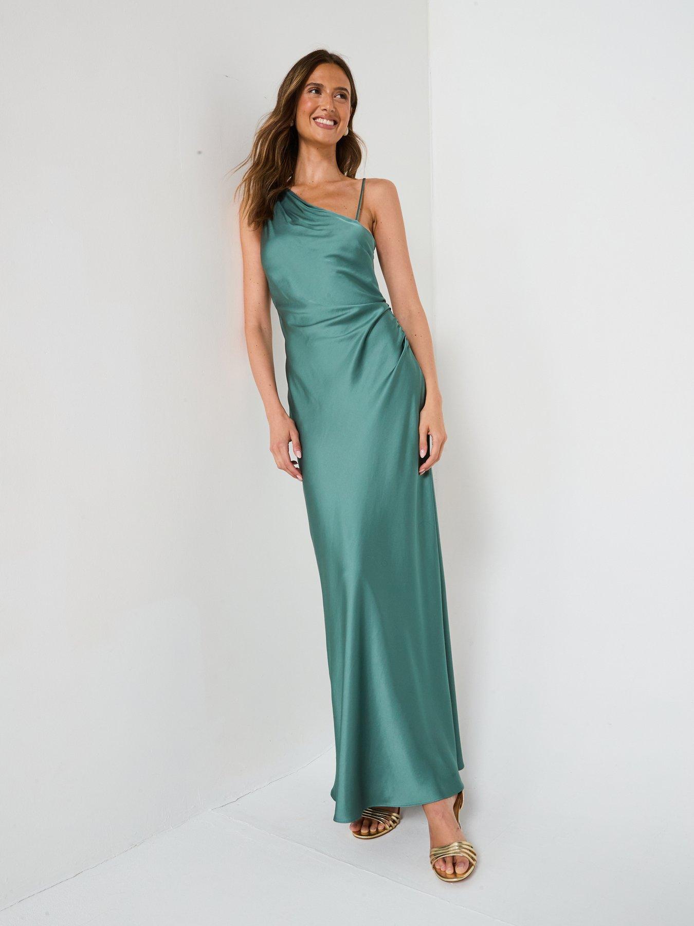 forever 21 green satin dress Kody Satin Lace Asym Dress Olive Green