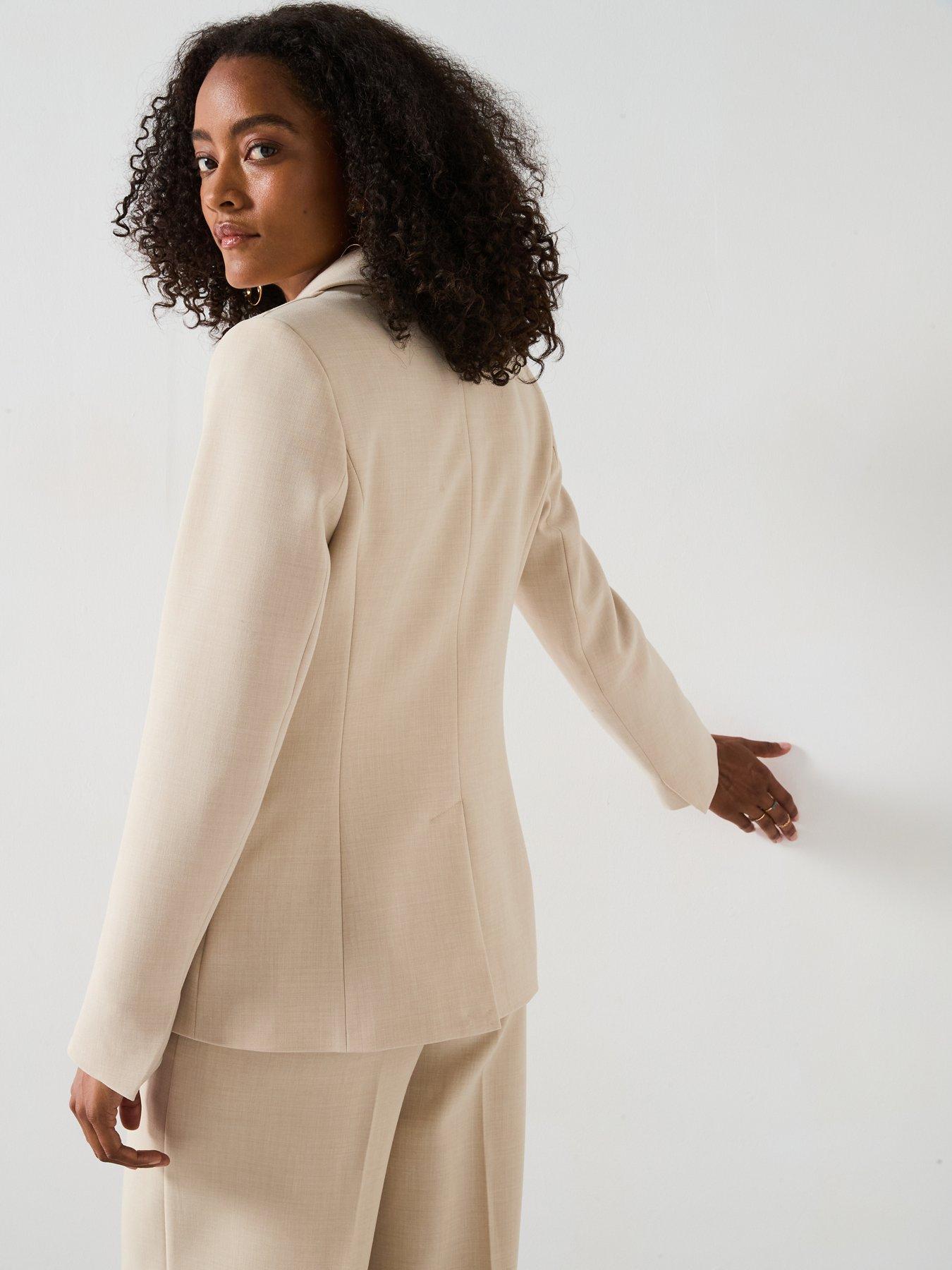 Forever New Lulu Gold Button Blazer - Cream | Very