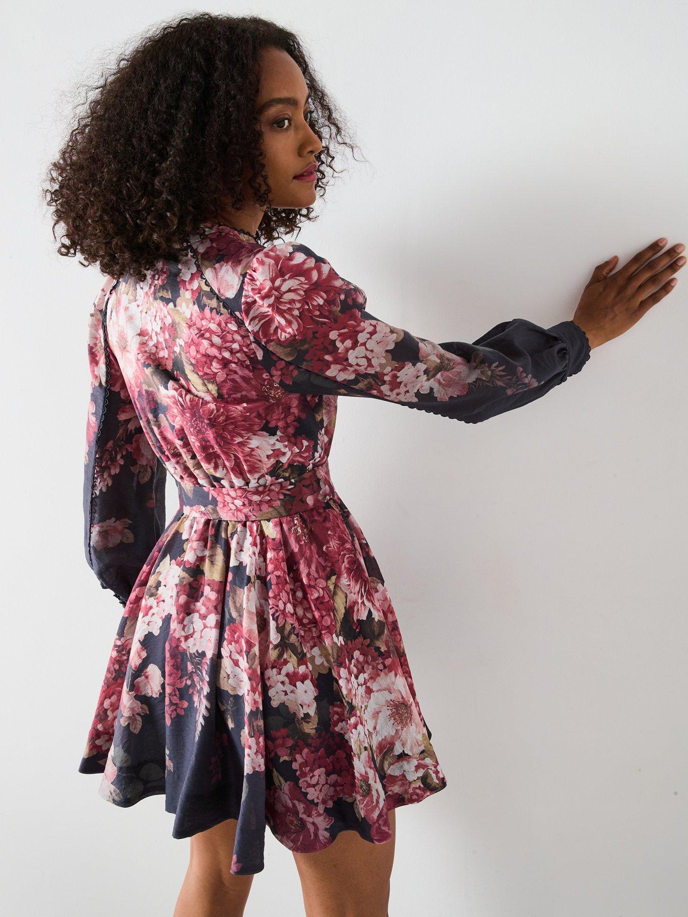 Image 2 of 6 of Forever New Vienna Trim Detail Skater Dress - Navy