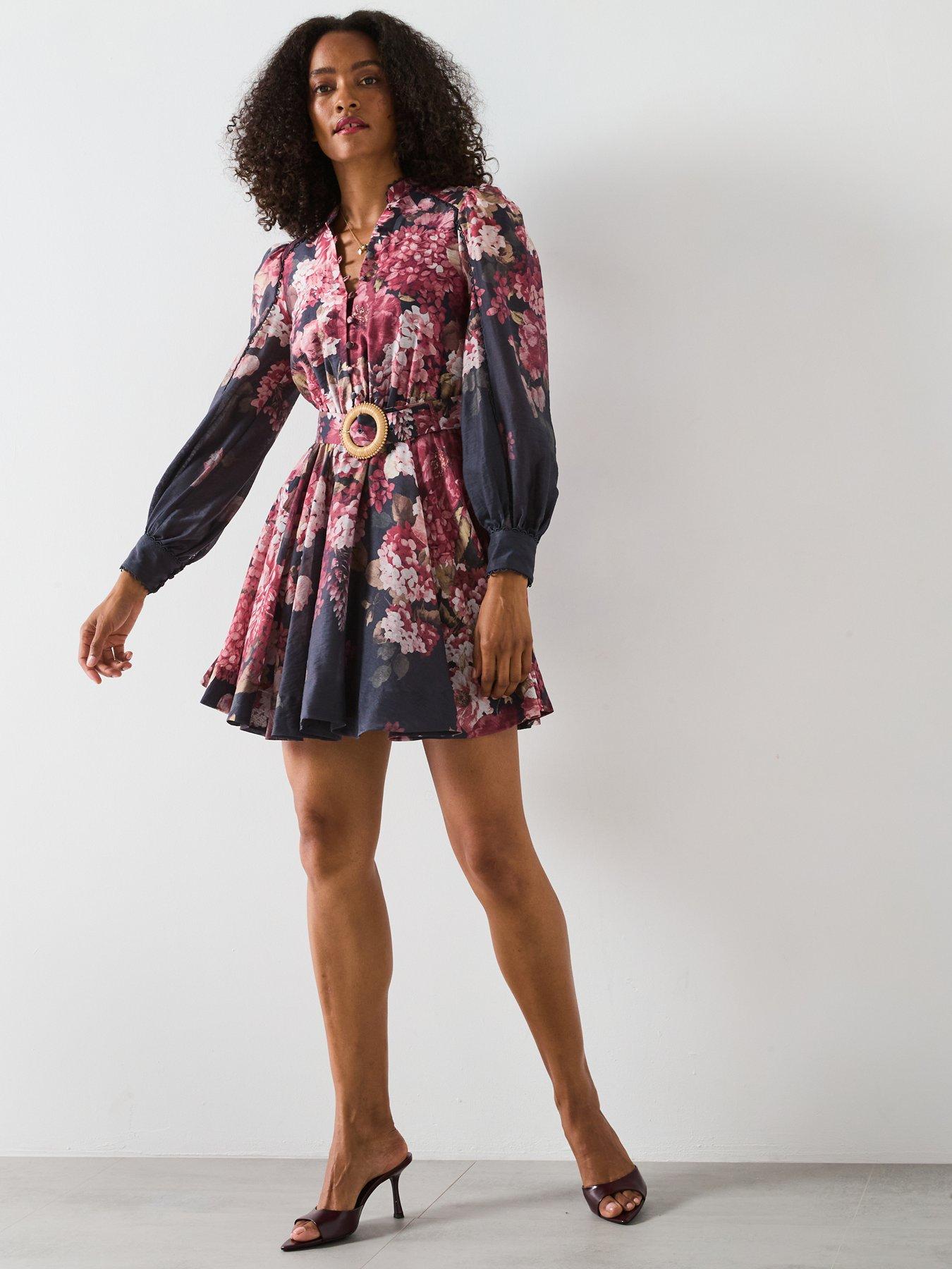 Image 3 of 6 of Forever New Vienna Trim Detail Skater Dress - Navy