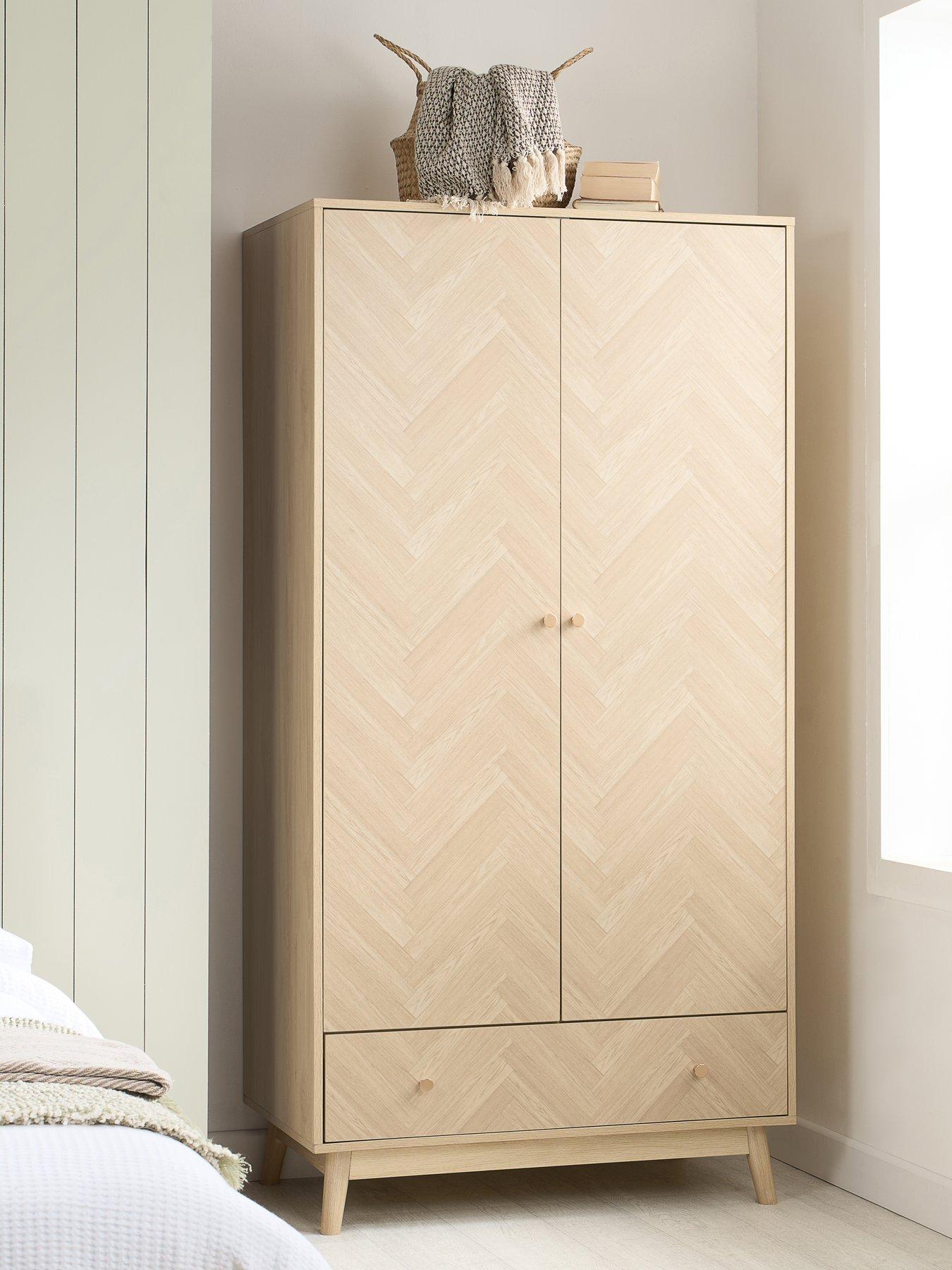 Birlea Herringford 2 Door 1 Drawer Wardrobe