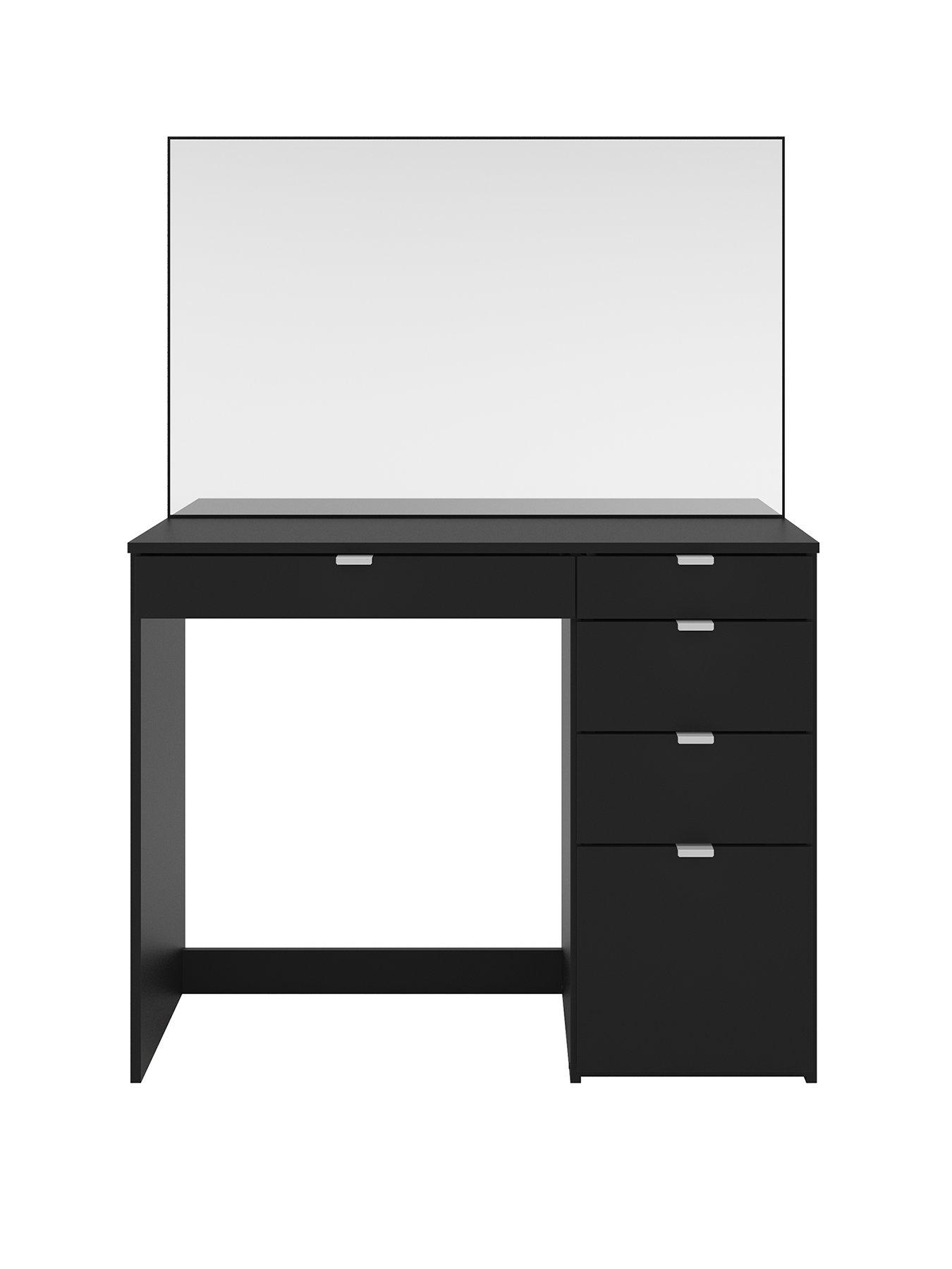 Image 2 of 6 of Birlea Ava 5 Drawer Dressing Table - Black