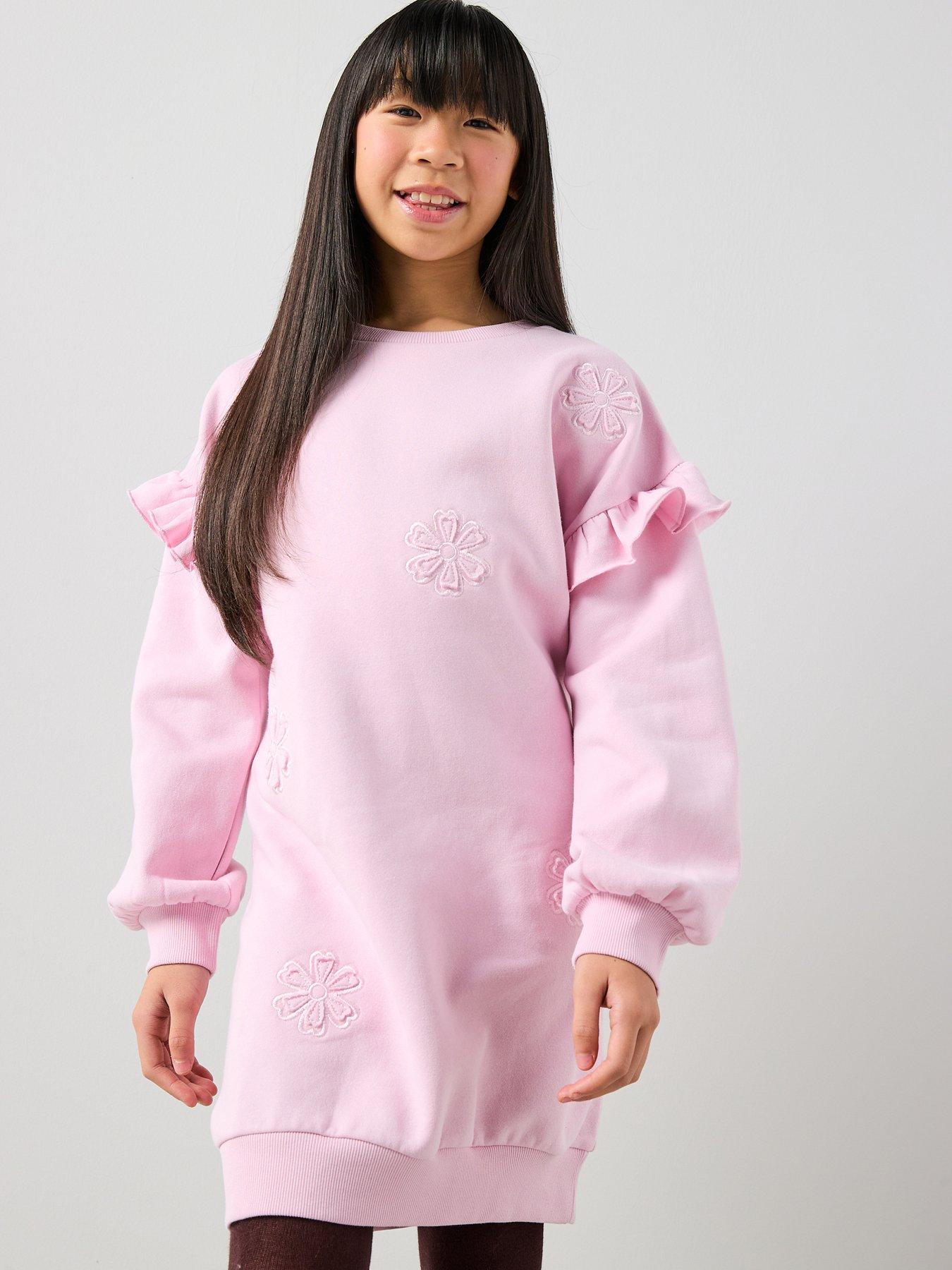 The Very Collection Girls Sweat Dress - Pink
