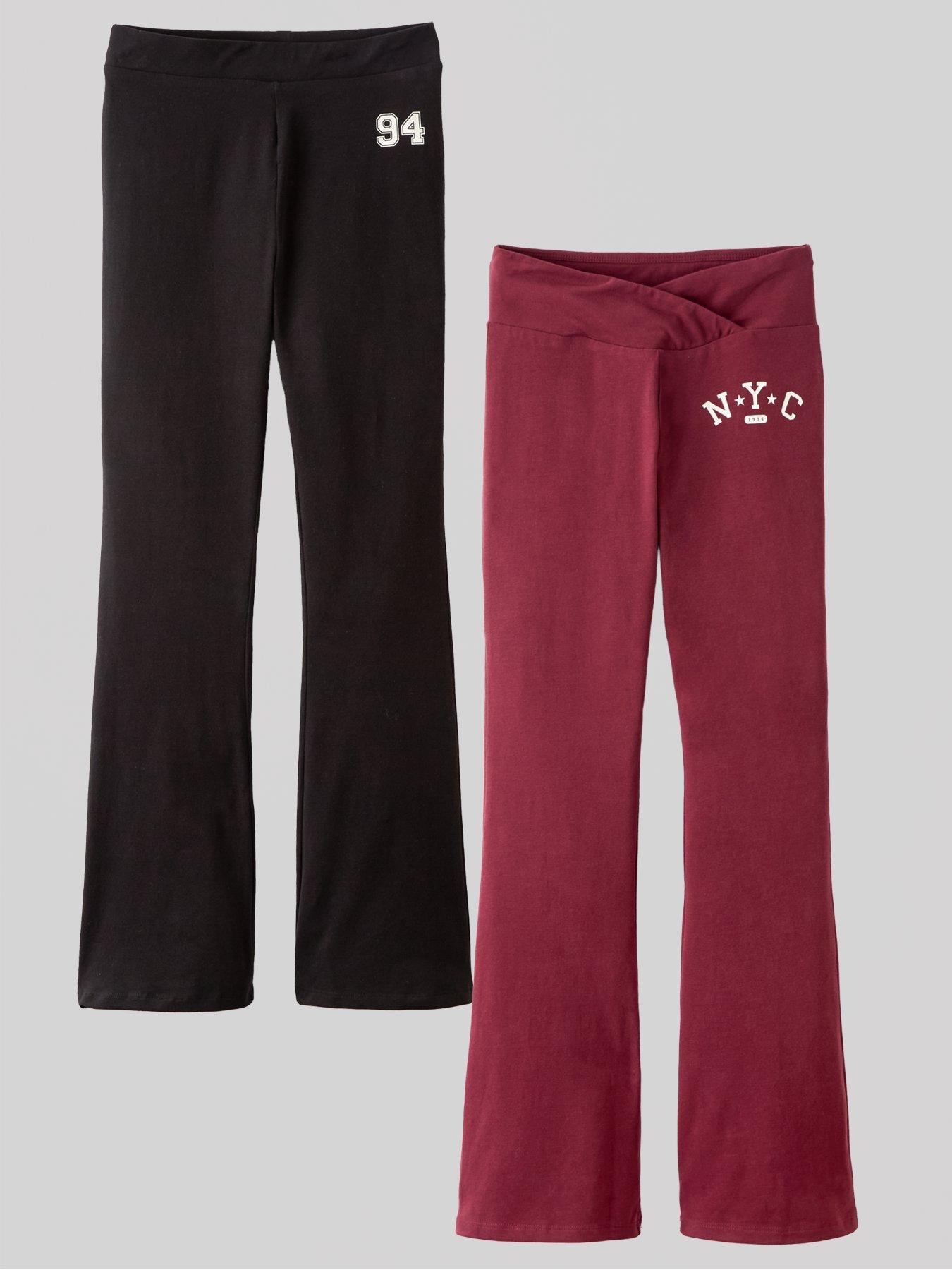 The Very Collection Girls 2 Pack Cotton Wide Leg Trousers - Multi