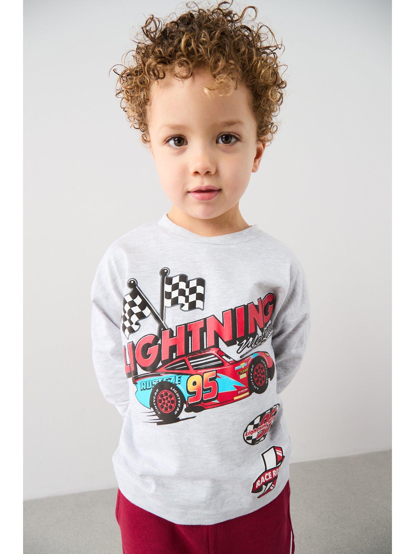 Disney Cars Lightening Mcqueen Long Sleeve T-Shirt - Grey