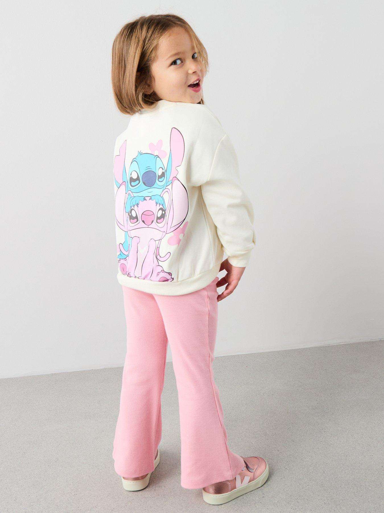 Disney Lilo & Stitch Lilo  &  Stitch Back Print Rib Legging Set - Pink