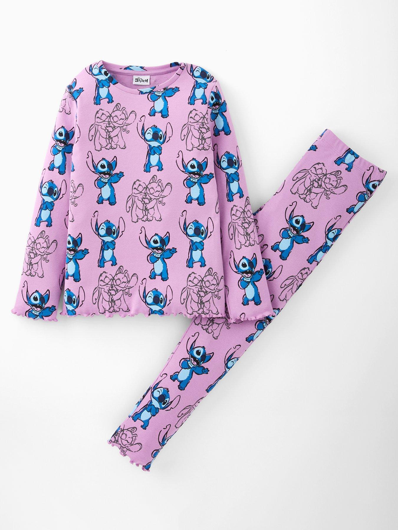 Disney Lilo & Stitch Stitch Rib All Over Print Pyjamas - Purple