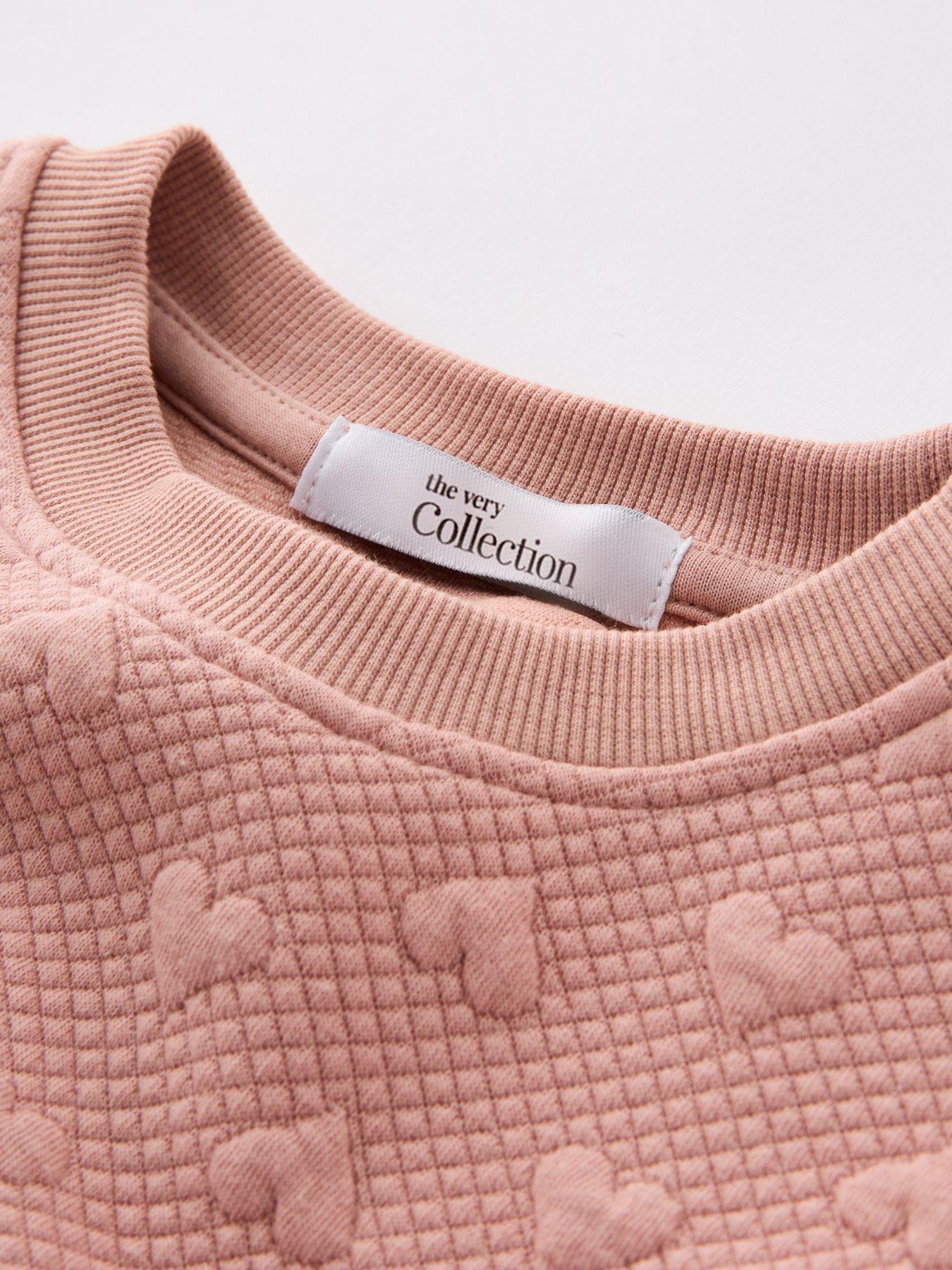 Image 4 of 5 of The Very Collection Girls Heart Jacquard Tracksuit - Pink