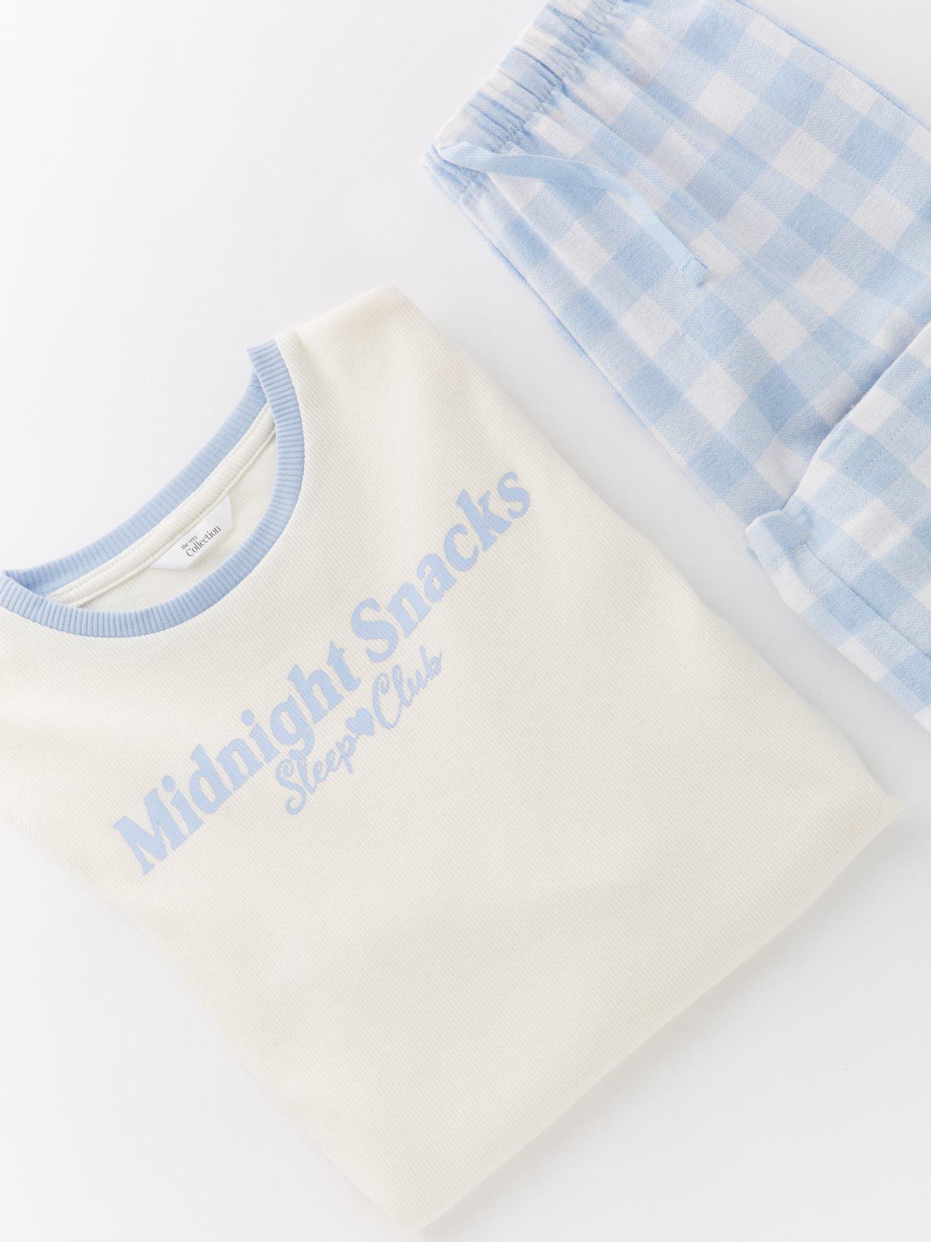 Image 3 of 4 of The Very Collection Slogan Rib Slogan Pyjamas - Multi
