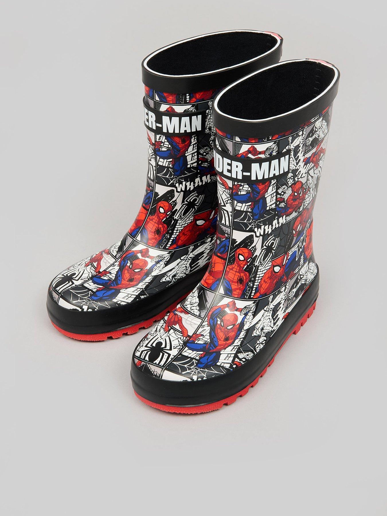 Spiderman Boy Wellies - Black