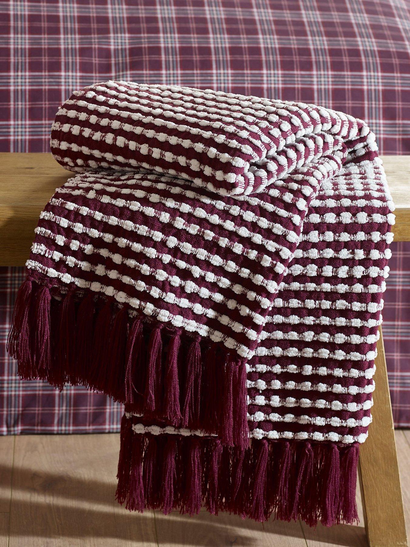 Catherine Lansfield Stab Stitch Throw