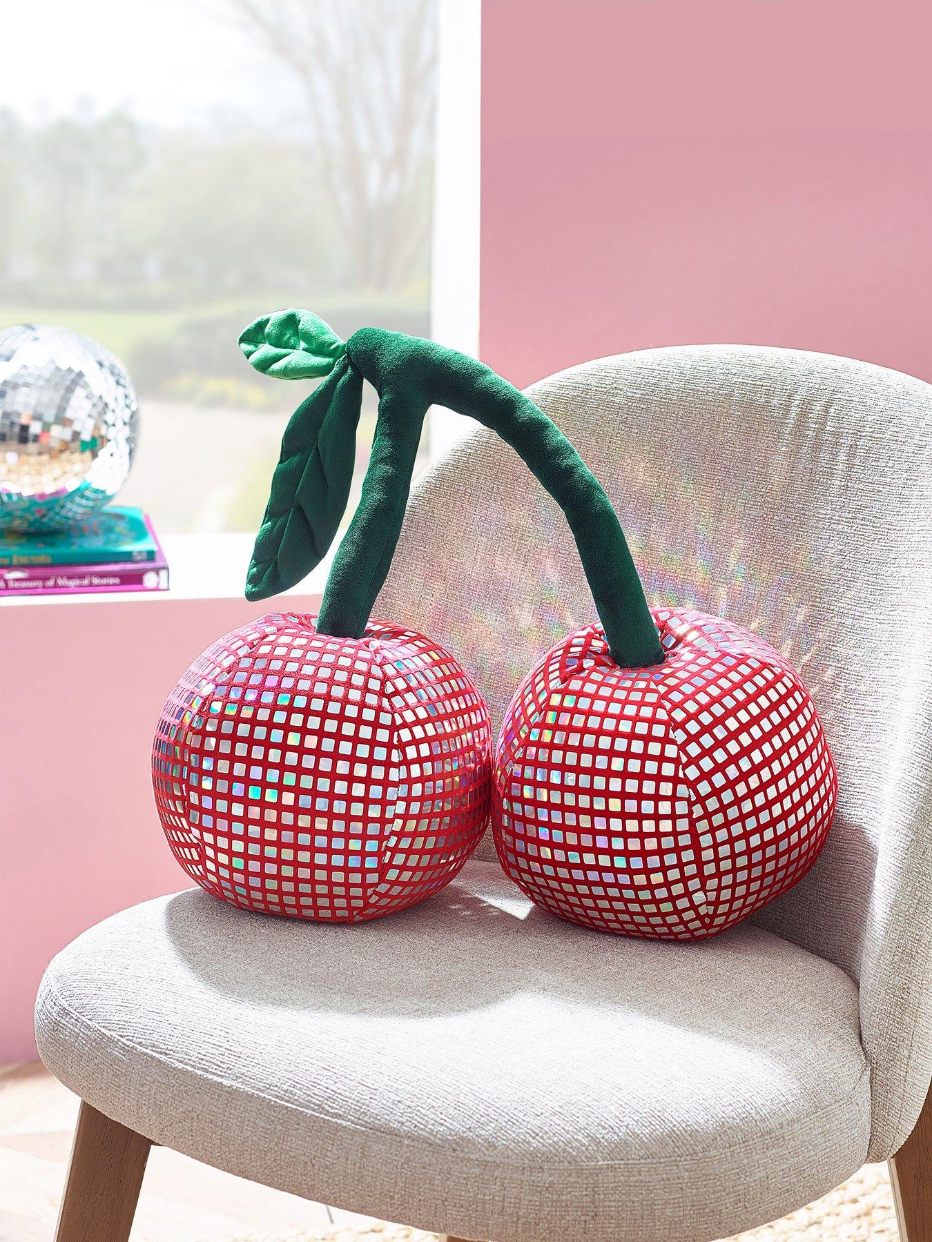 Image 1 of 3 of Catherine Lansfield Disco Cherries 3d Cushion