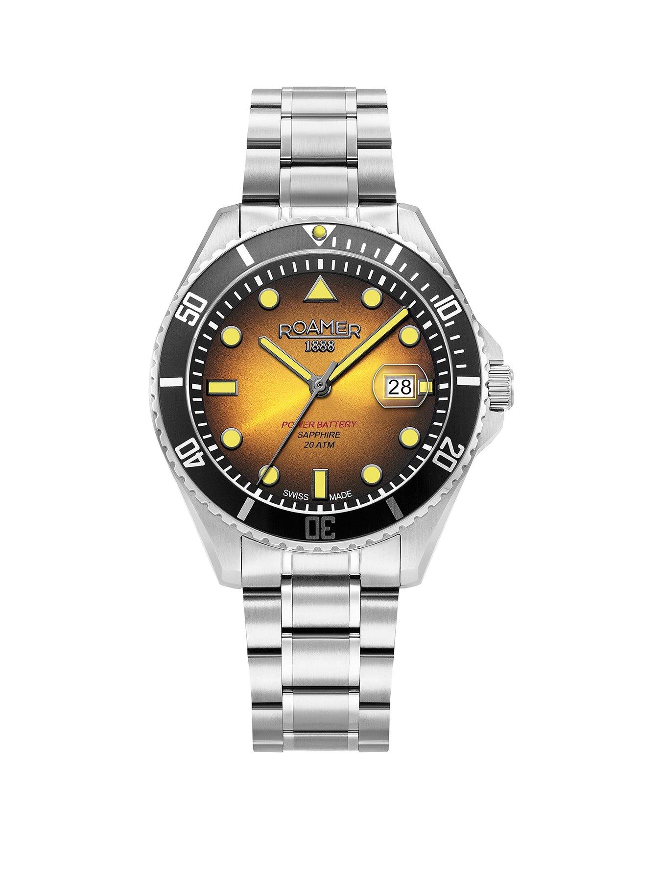 Roamer of Switzerland Pro Diver 200 Scuba Power Water Resistant Watch