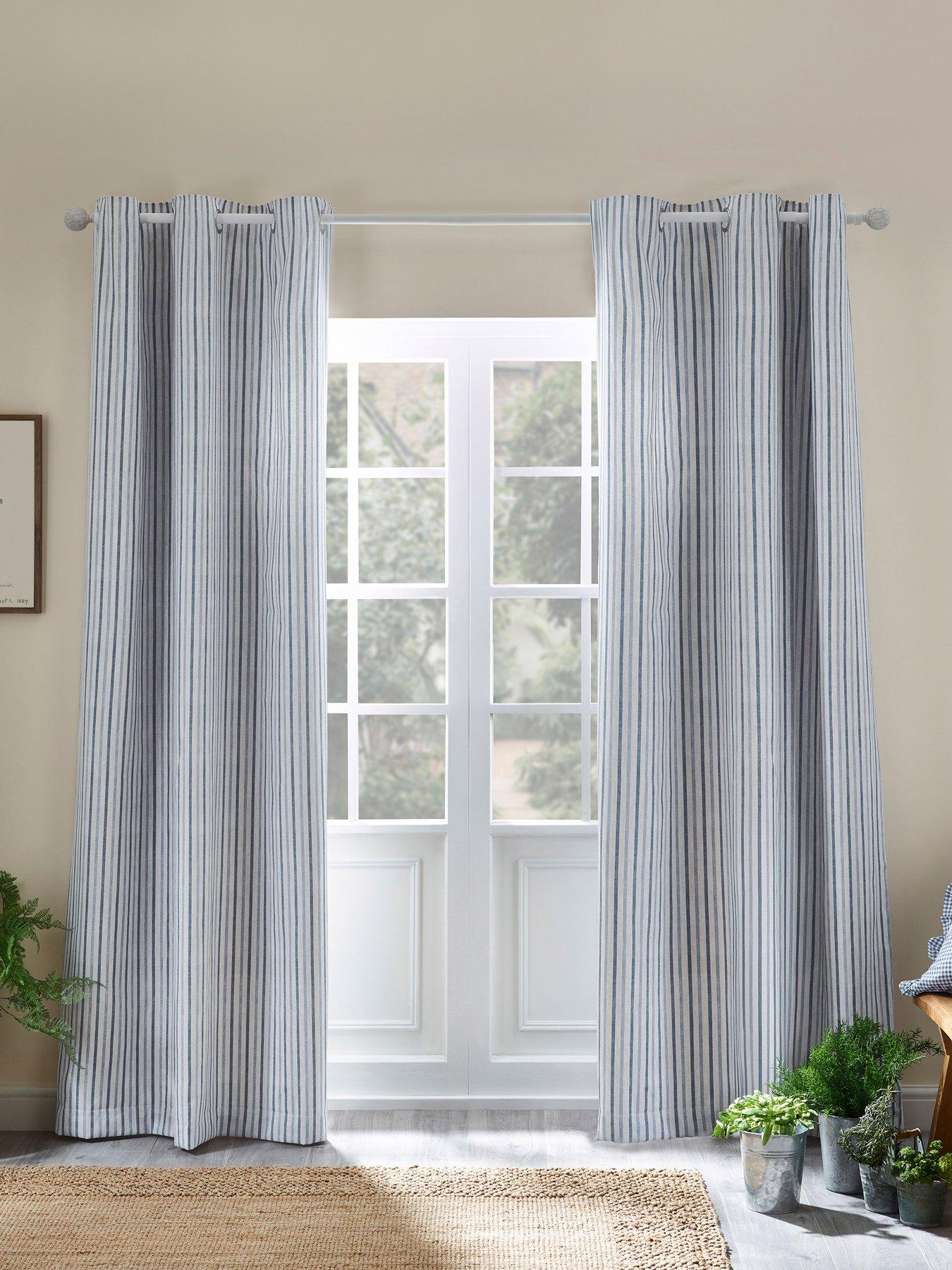 Image 1 of 4 of Catherine Lansfield Logan Stripe Curtains