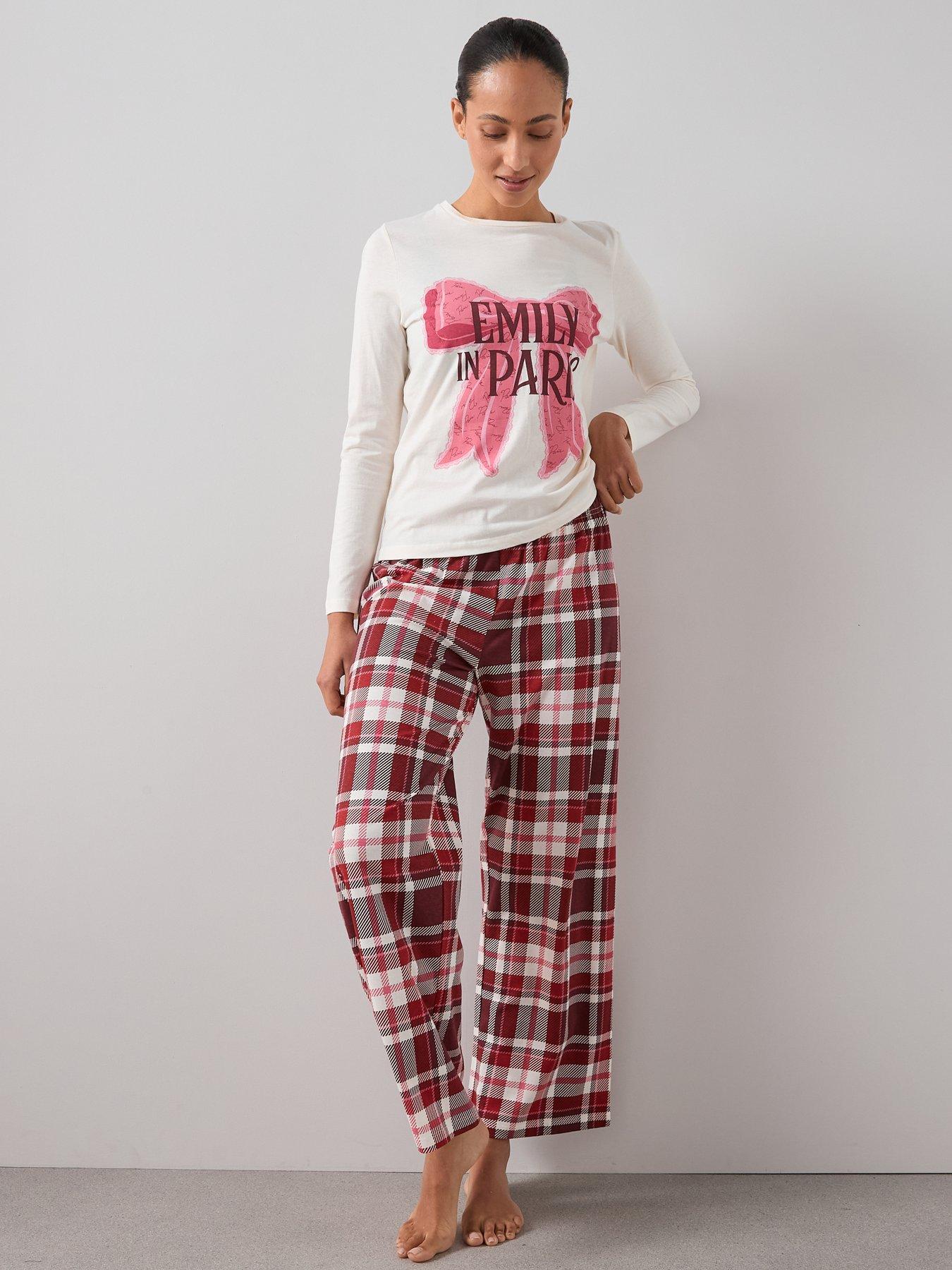 Image 6 of 7 of The Very Collection Emily In Paris Bow Print Long Leg Pyjama Set - Multi