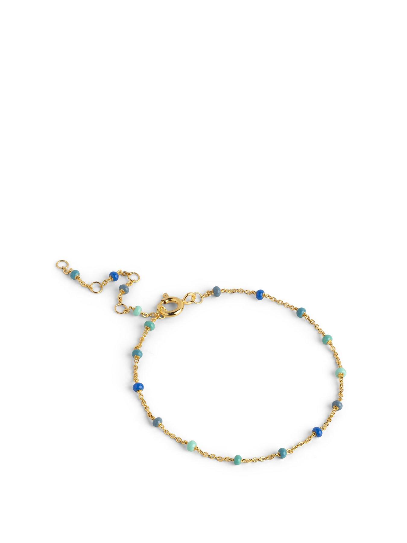 ENAMEL Copenhagen Lola Bracelet 18ct Gold Plated 925 Sterling Silver - Atlantic