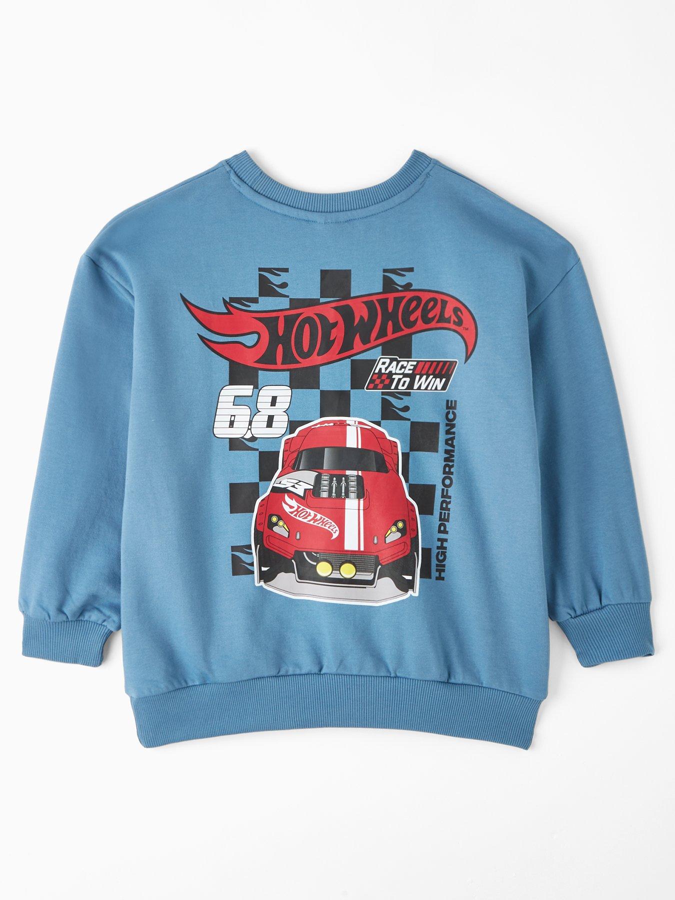 Hot Wheels Back Print Sweatshirt - Blue