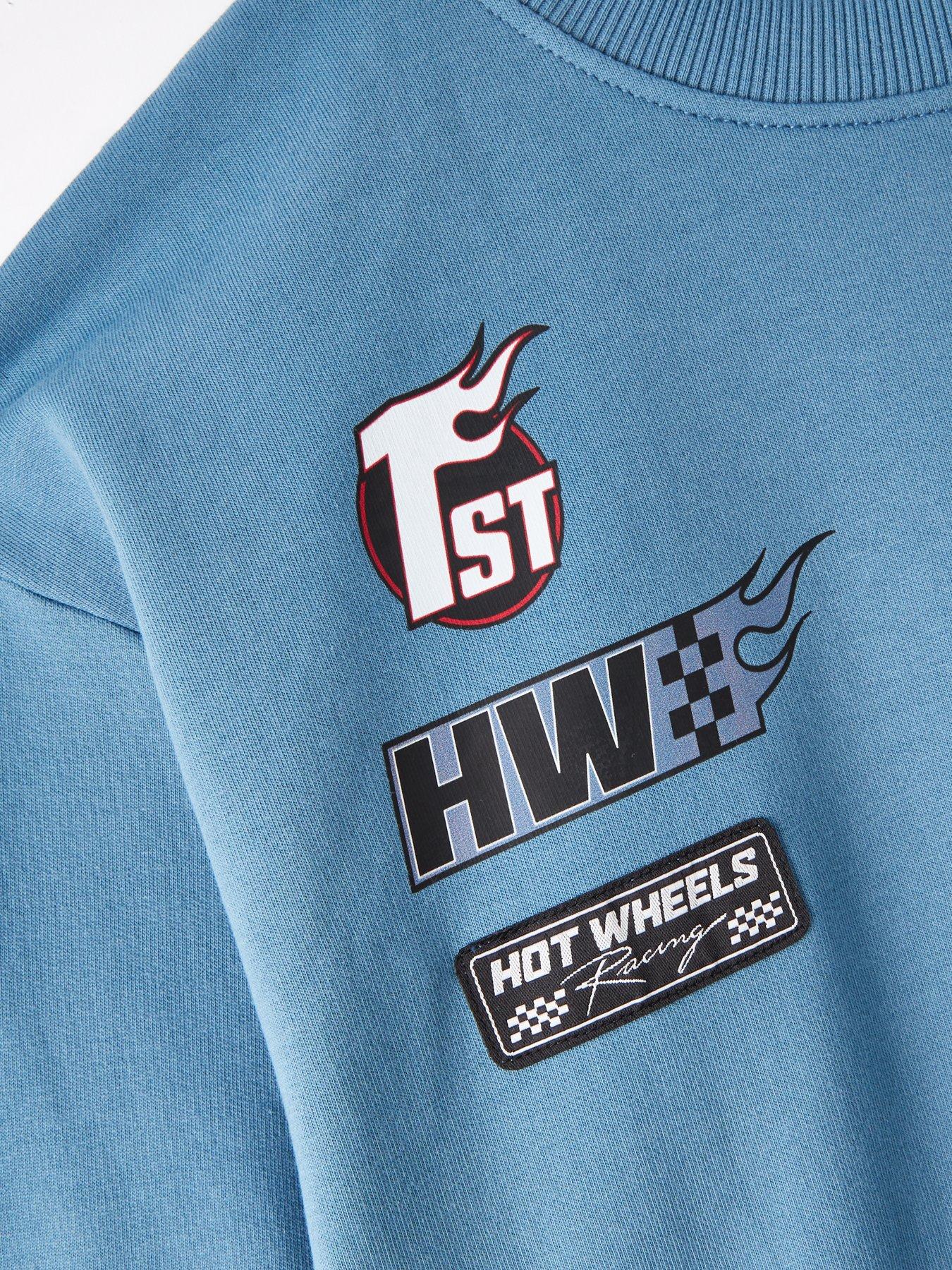 Image 3 of 4 of Hot Wheels Back Print Sweatshirt - Blue
