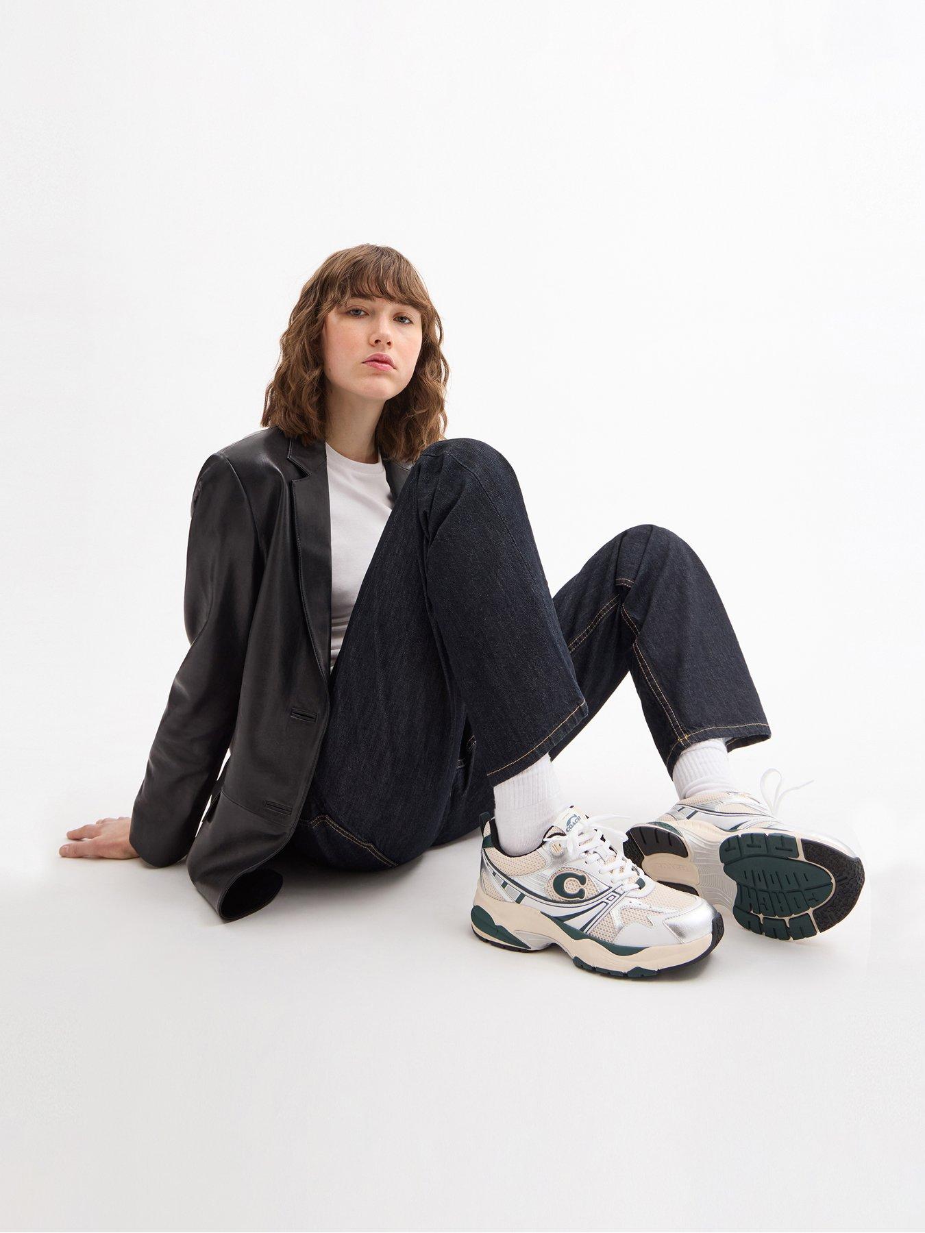 Image 5 of 5 of COACH Mesh Sneaker - Cream/Green