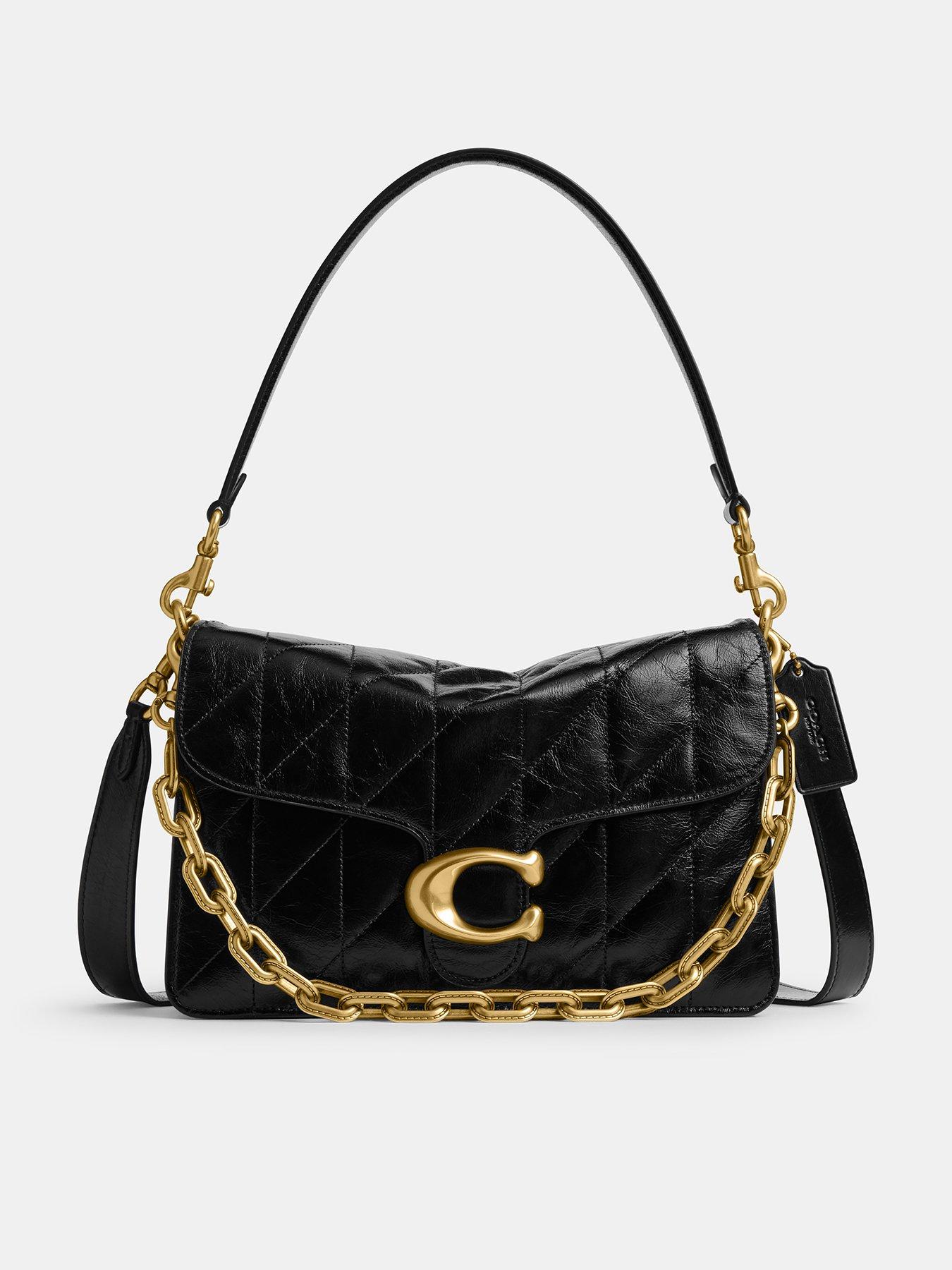 undefined Quilted Glazed Leather Chain Tabby Shoulder Bag With Chain
