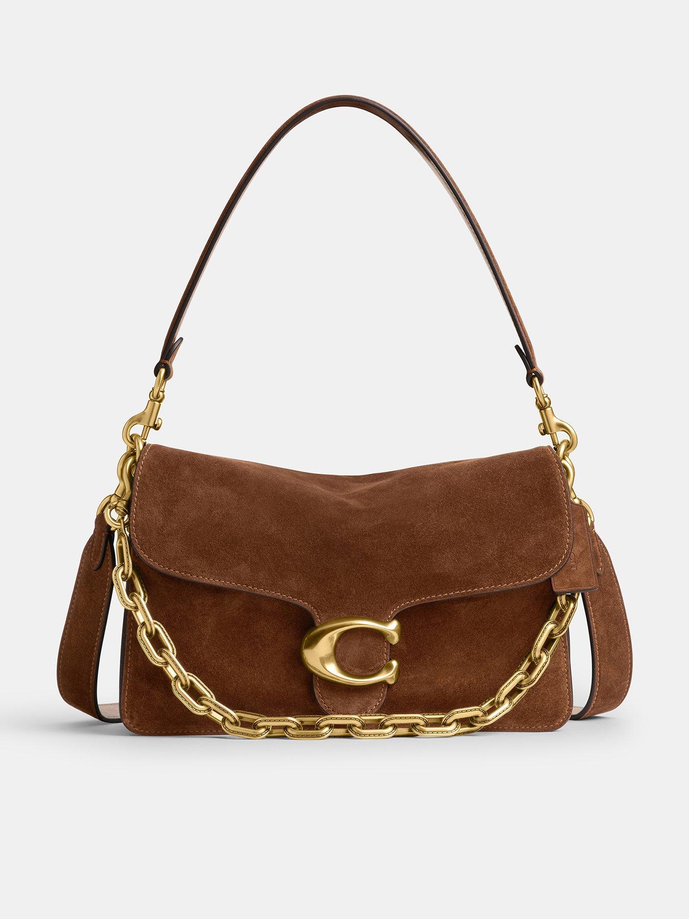 undefined Suede Chain Tabby Shoulder Bag With Chain