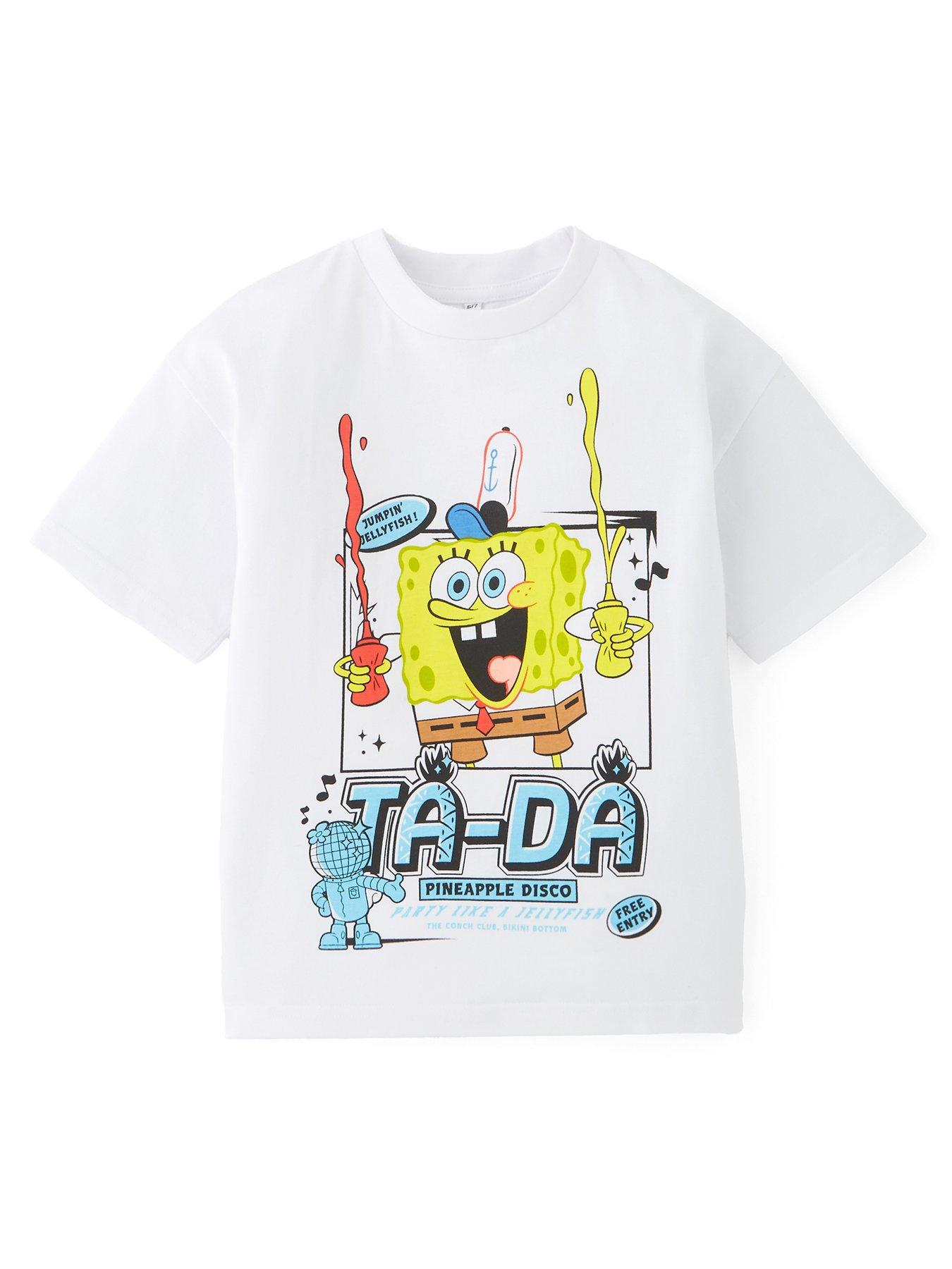 Spongebob Squarepants Spongebob Short Sleeve T-Shirt Cream Very