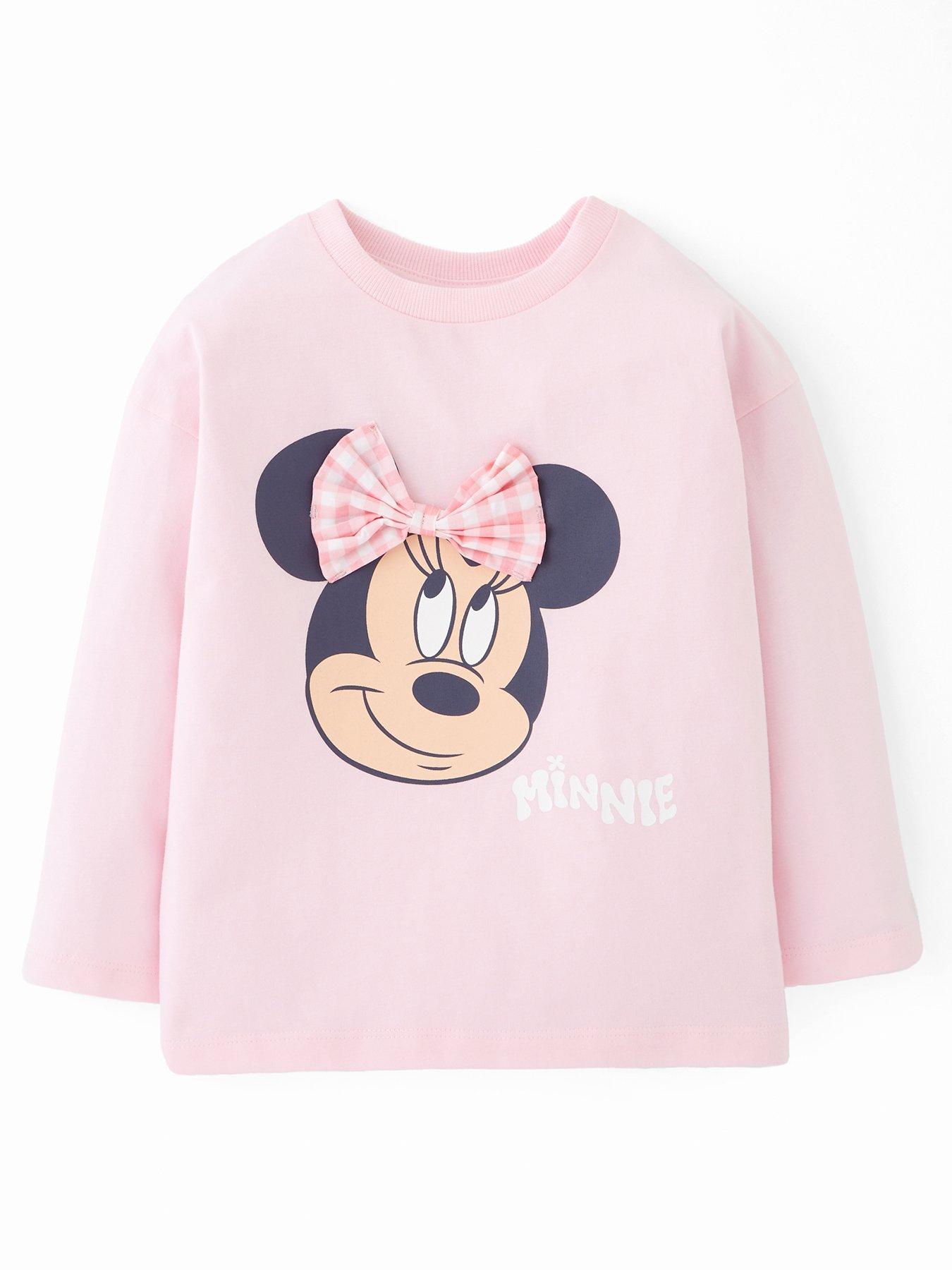 minnie-mouse-3d-gingham-bow-long-sleeve-tee