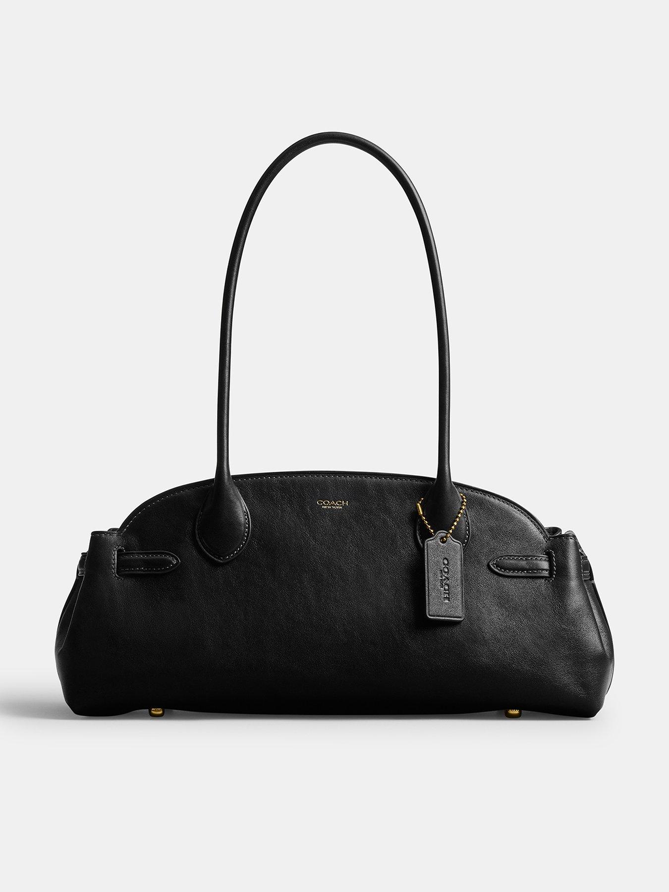 COACH Glazed Leather Empire Carryall 34 - Black