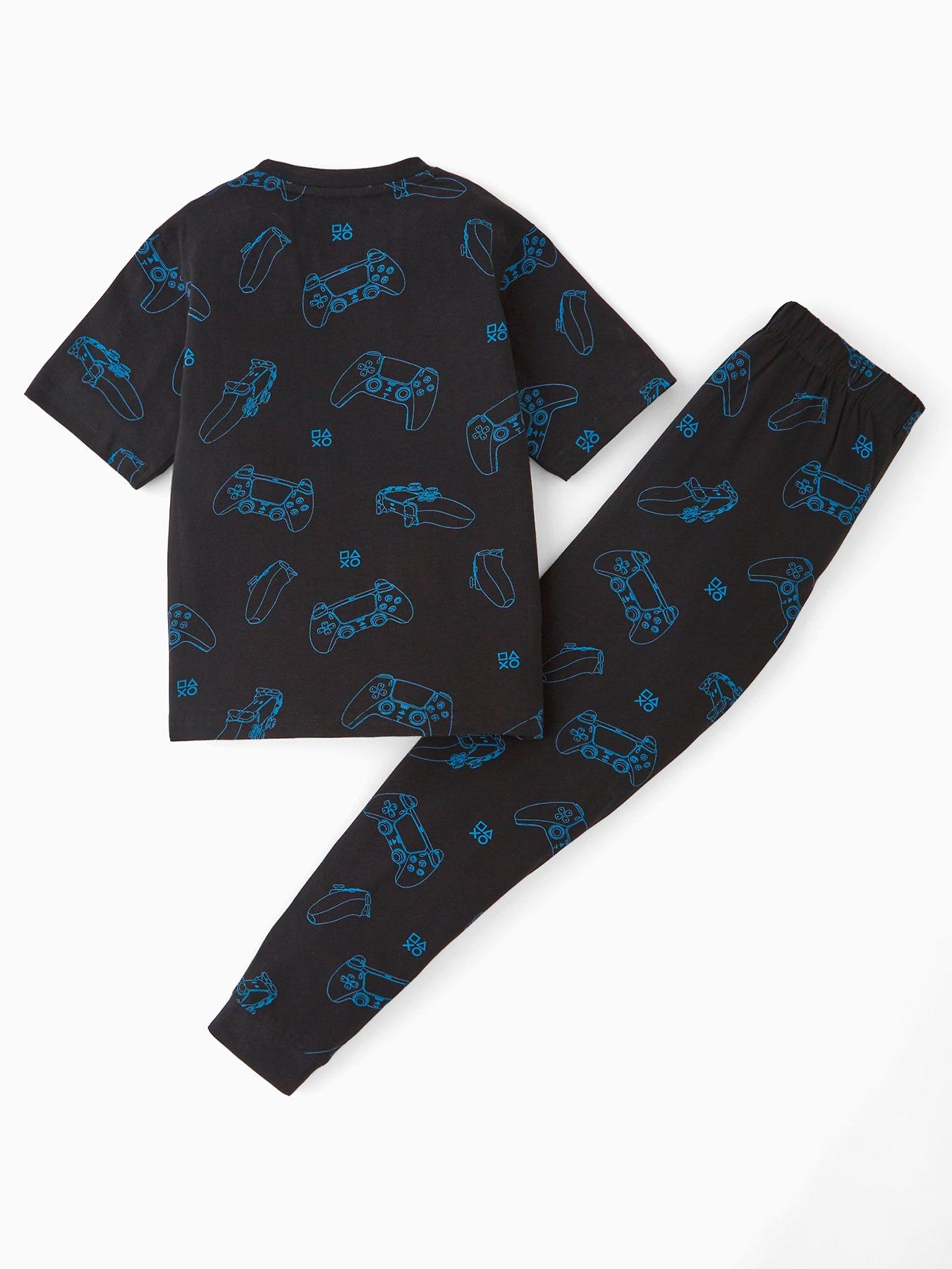 Image 2 of 4 of Playstation Short Sleeve Pyjamas - Black