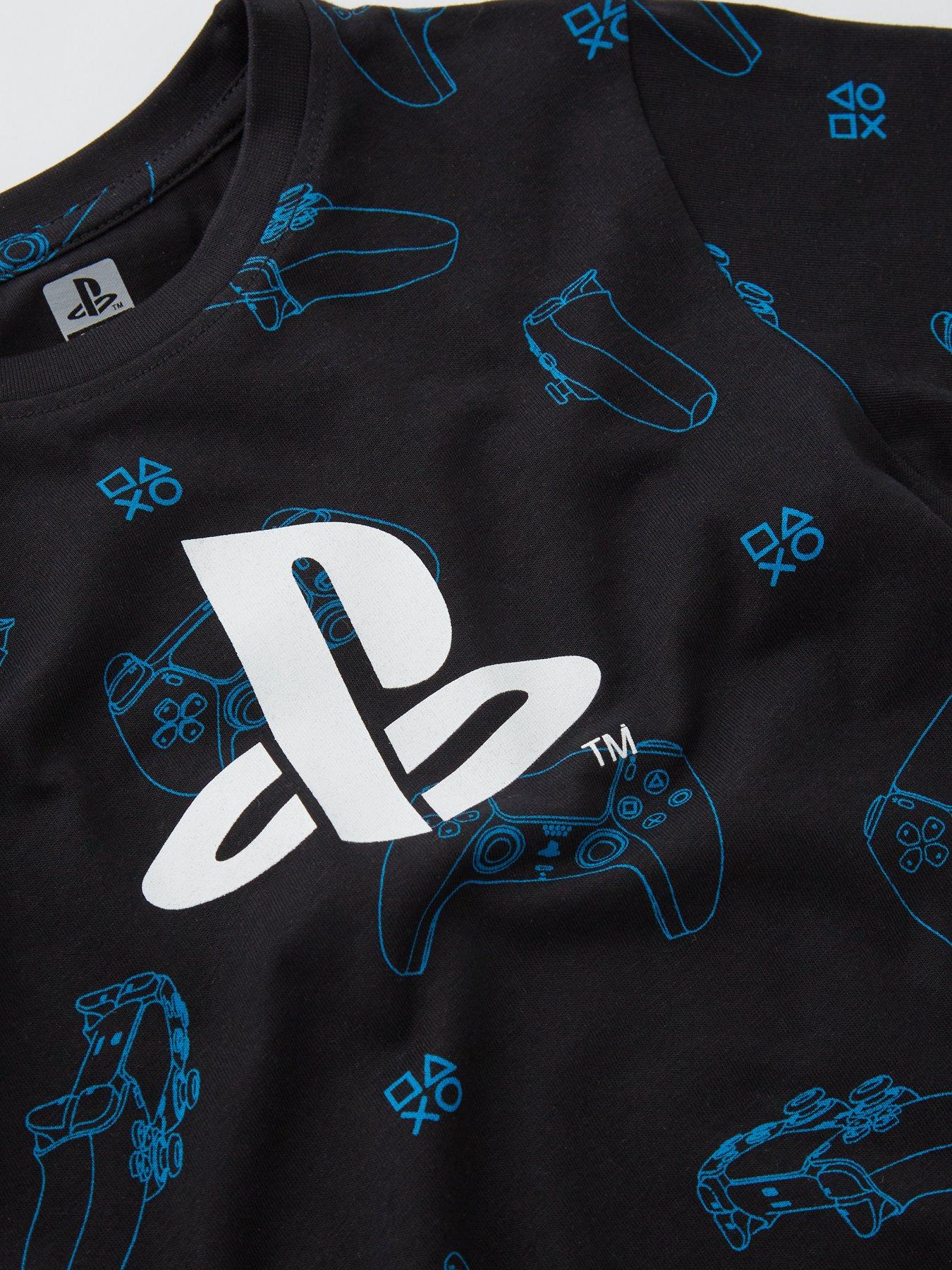 Image 3 of 4 of Playstation Short Sleeve Pyjamas - Black