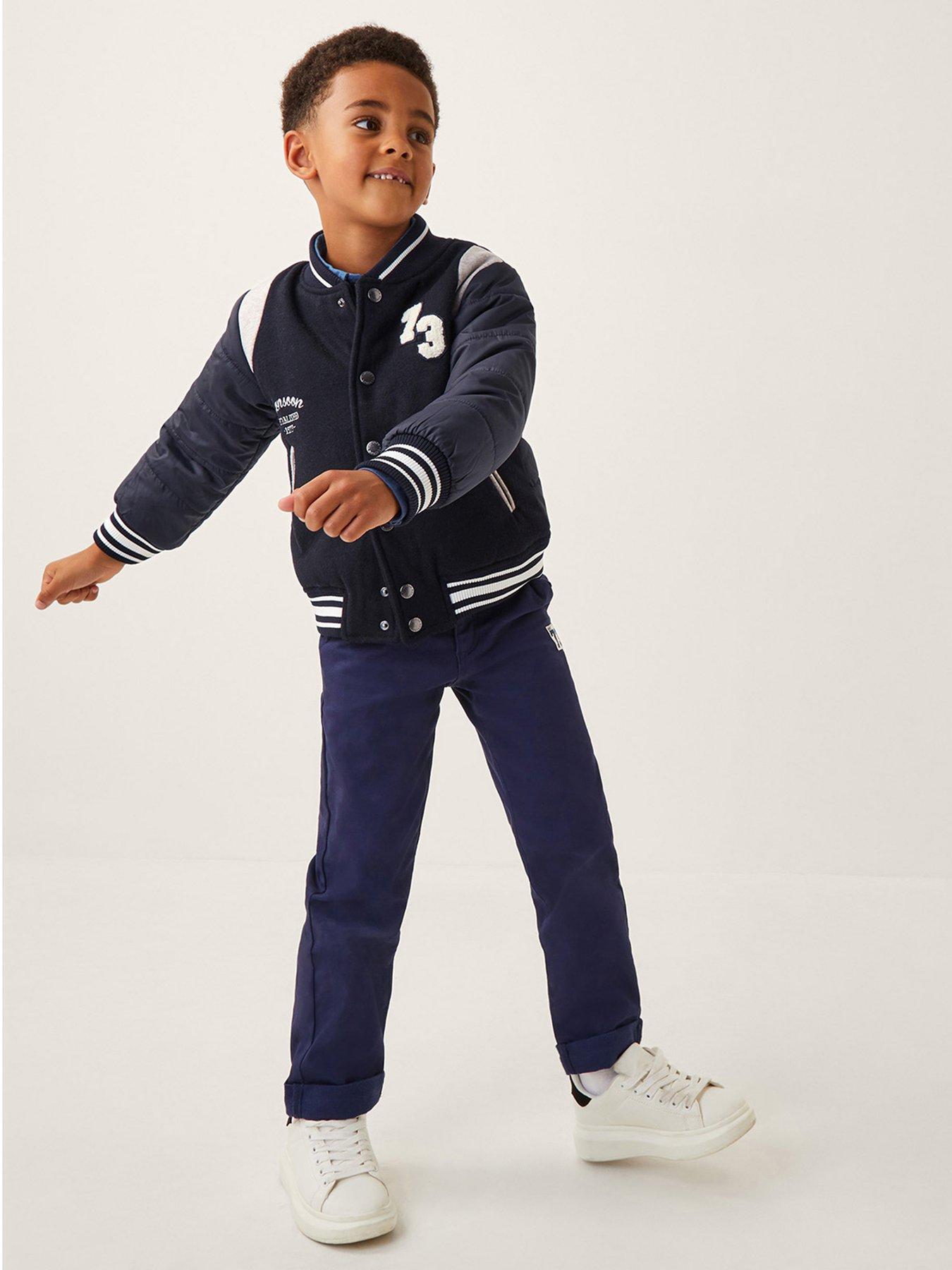 undefined Boys Varsity Jacket - Navy