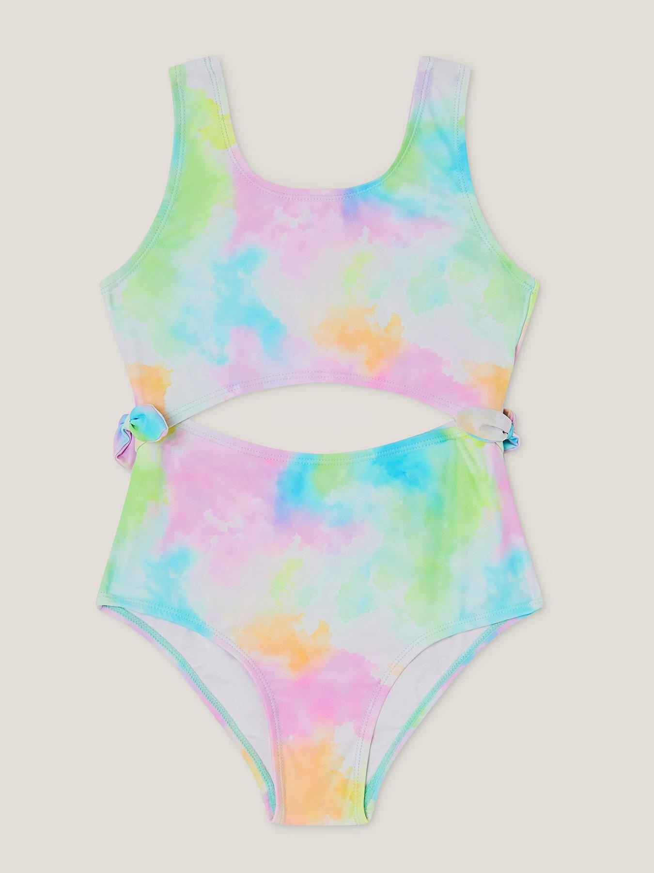 undefined Girls Jelly Haze Tie Dye Knot Swimsuit - Multi