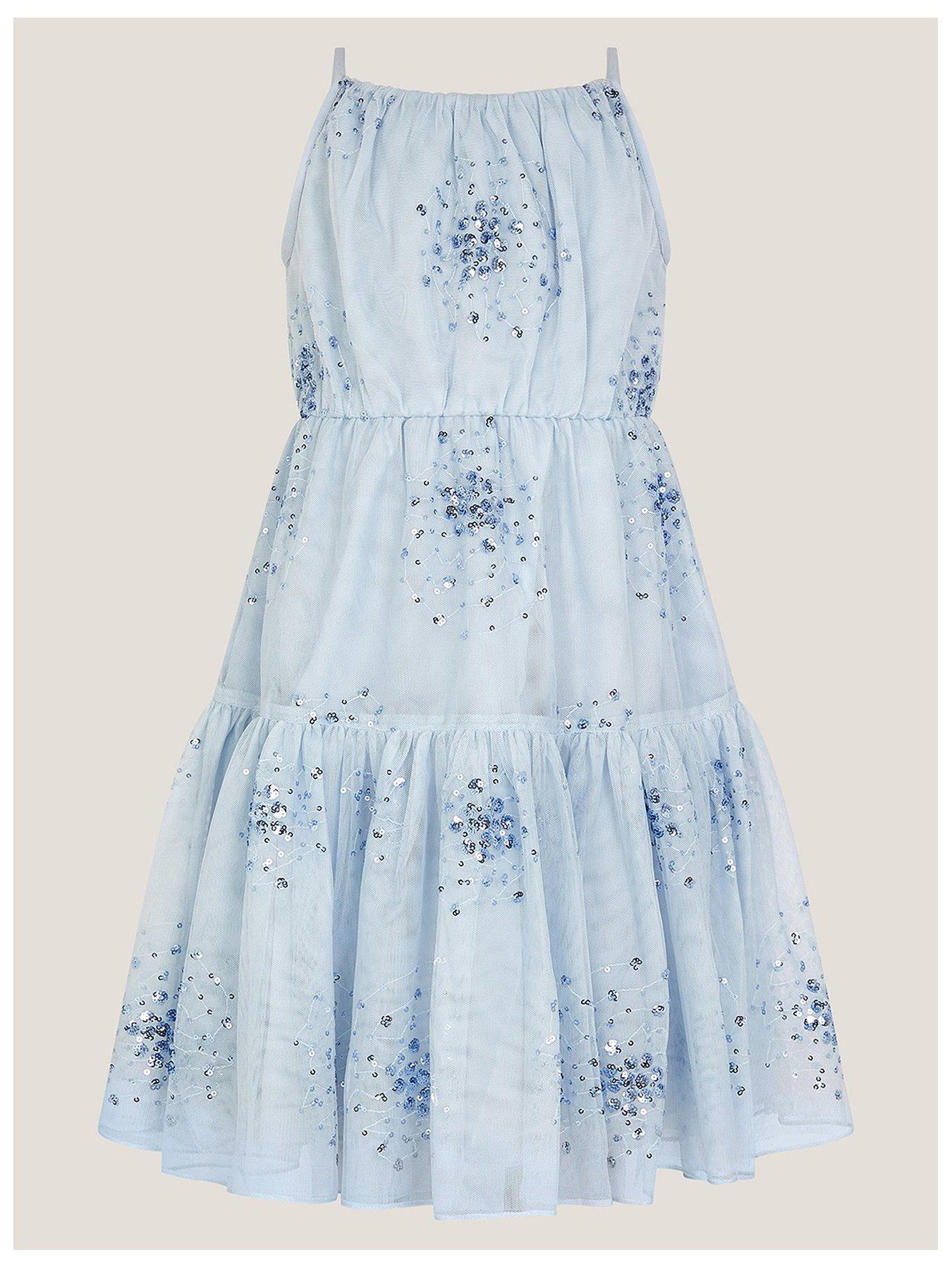 undefined Girls Tilly Scatter Sequin Dress - Light Blue