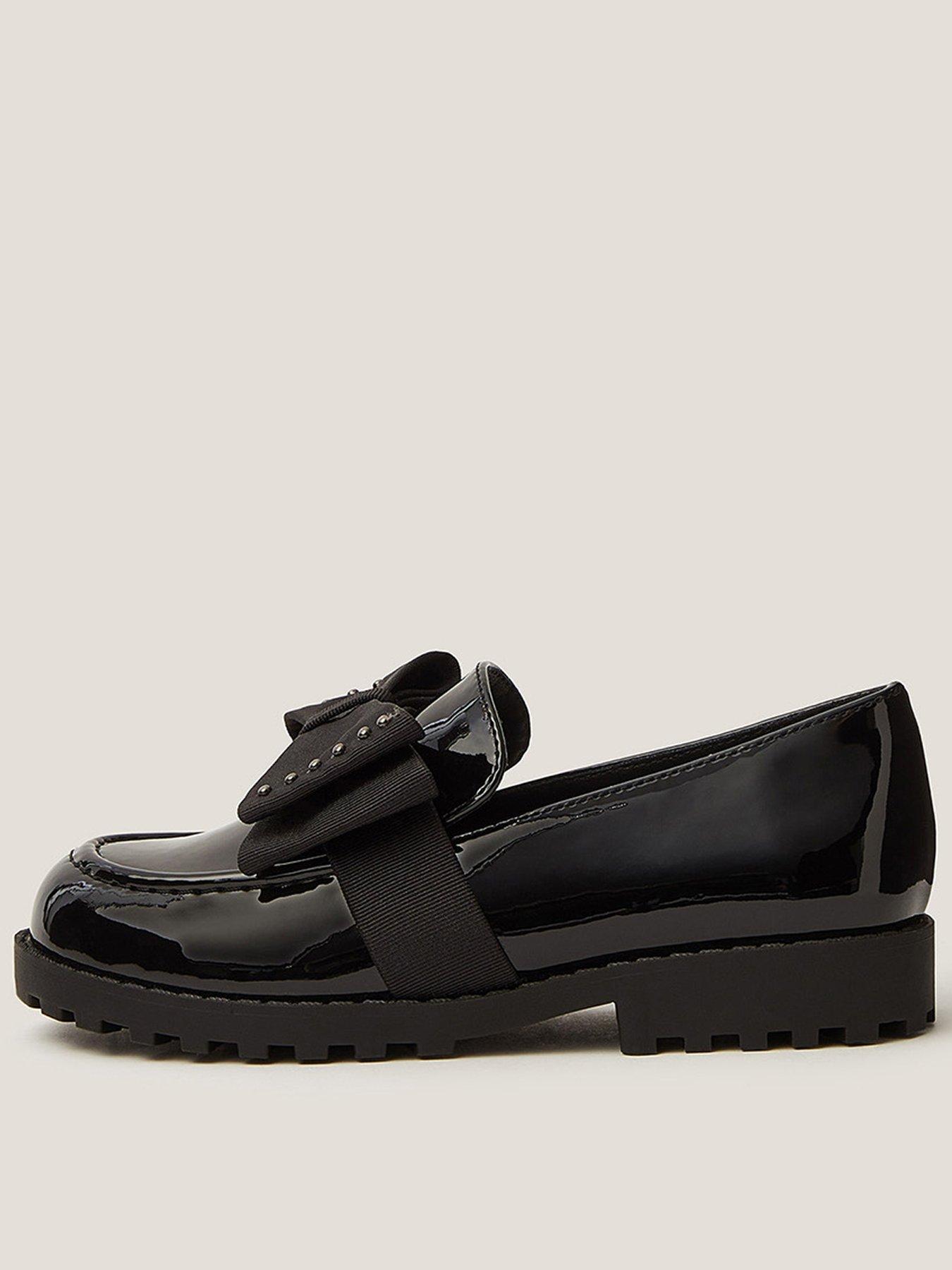 undefined Girls Bow Loafers - Black