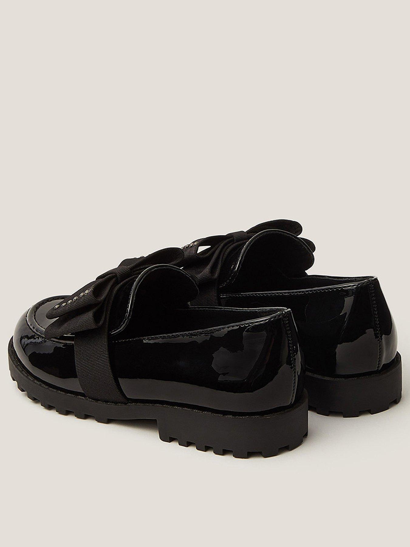 Image 3 of 3 of Monsoon Girls Bow Loafers - Black