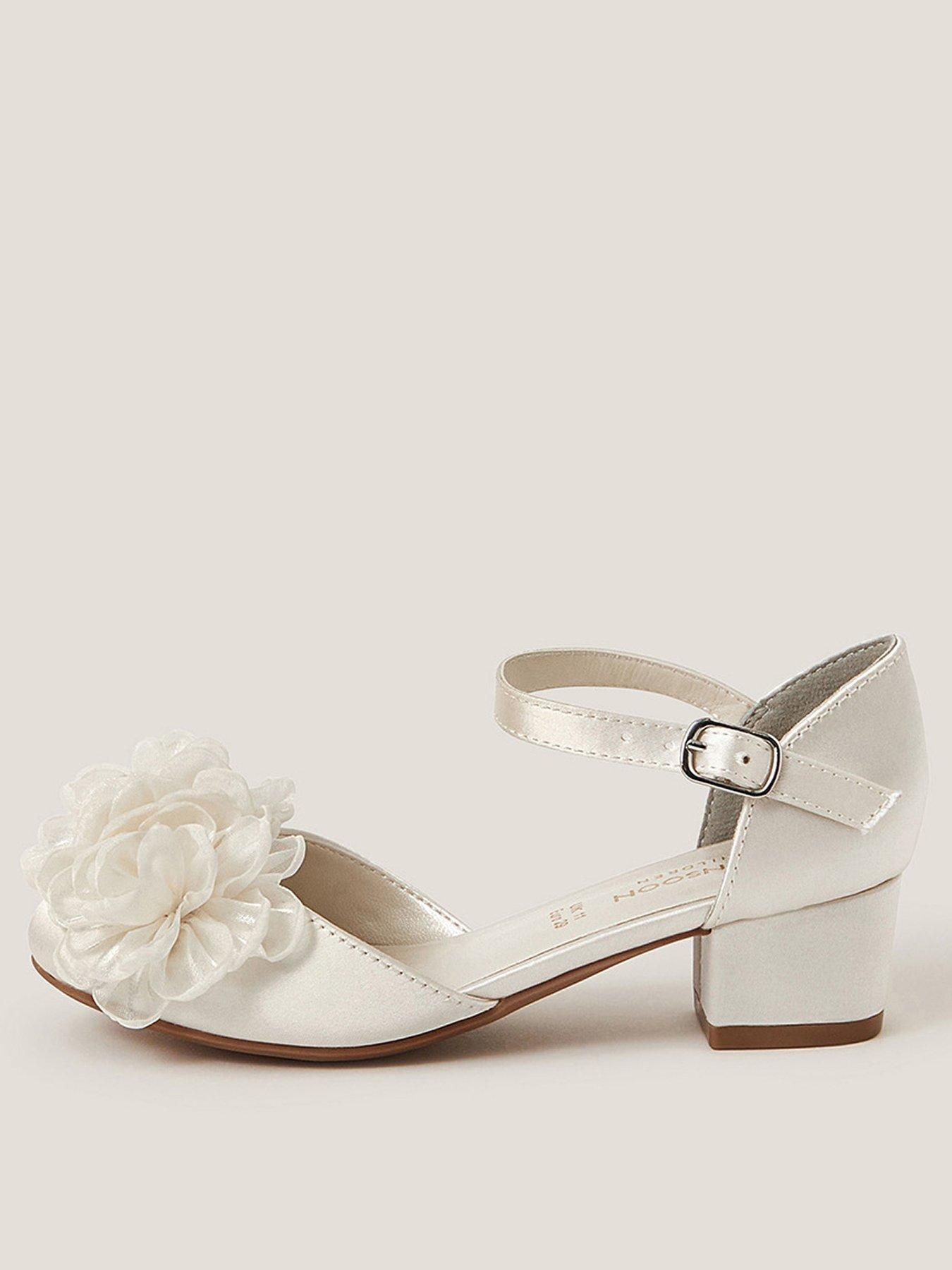 Flower Girl Girls Cream Pumps Ivory Beige Flower Girl Shoes Flower