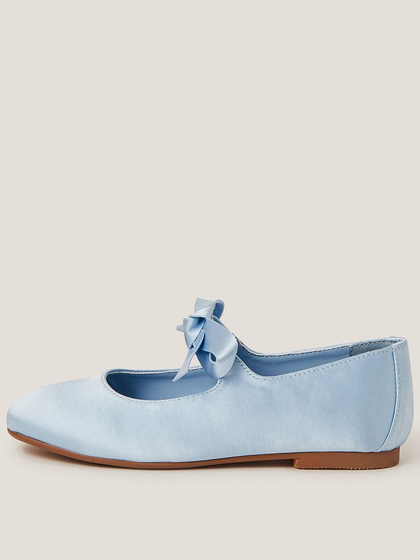 undefined Girls Satin Flat Shoes - Blue