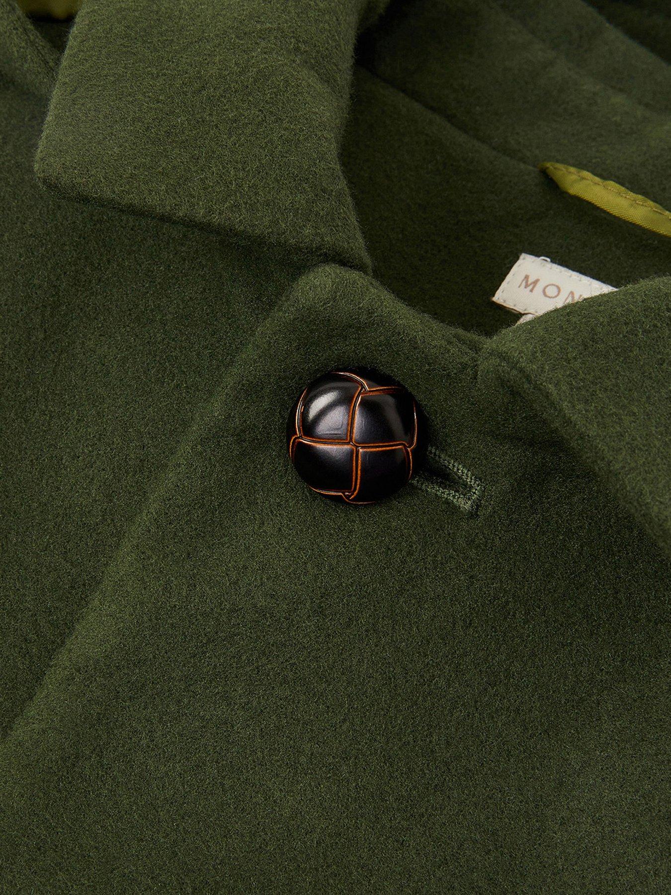 Image 3 of 3 of Monsoon Boys Hooded Button Coat - Green