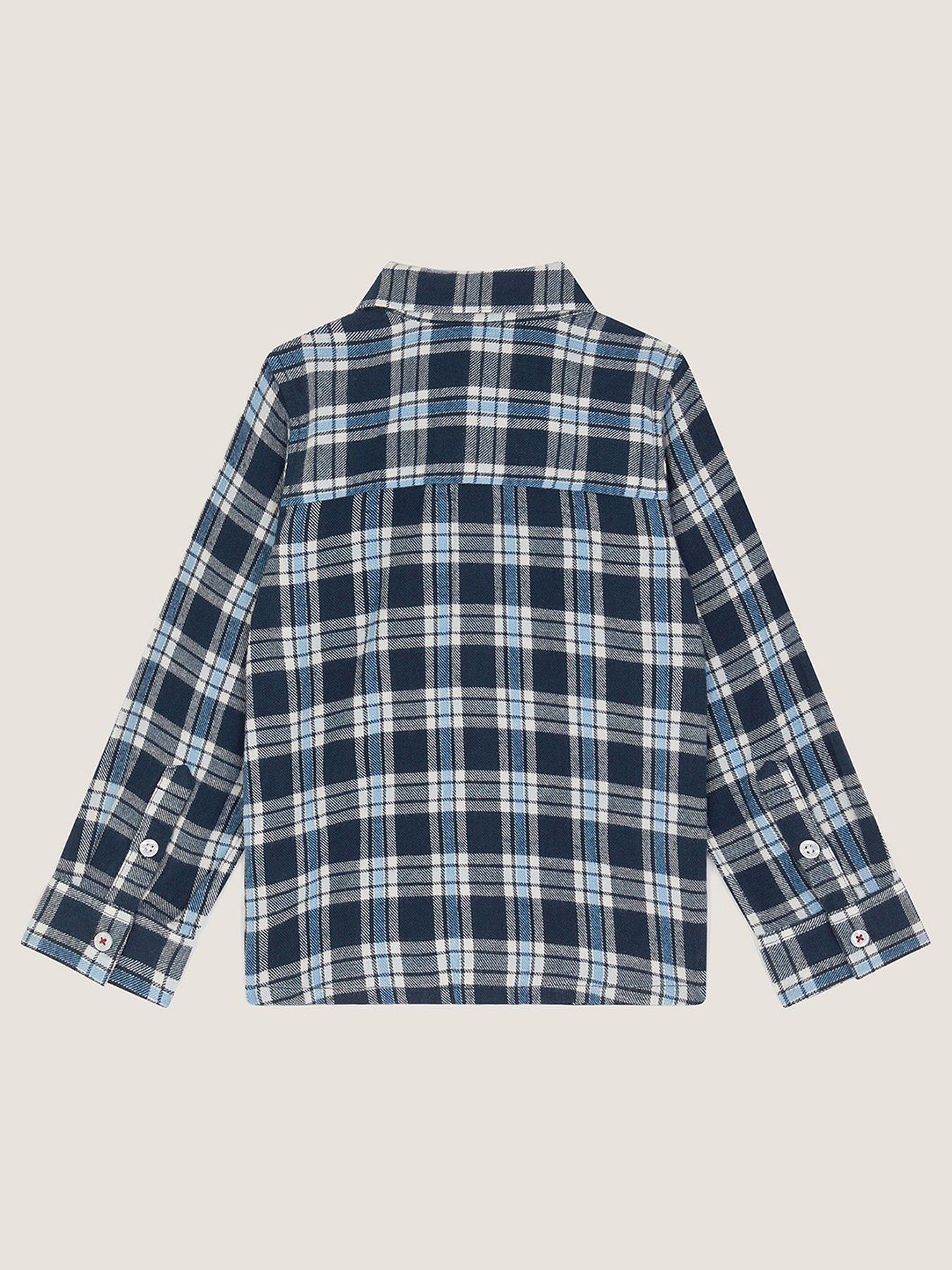 Image 2 of 3 of Monsoon Boys 73 Logo Check Shirt - Blue