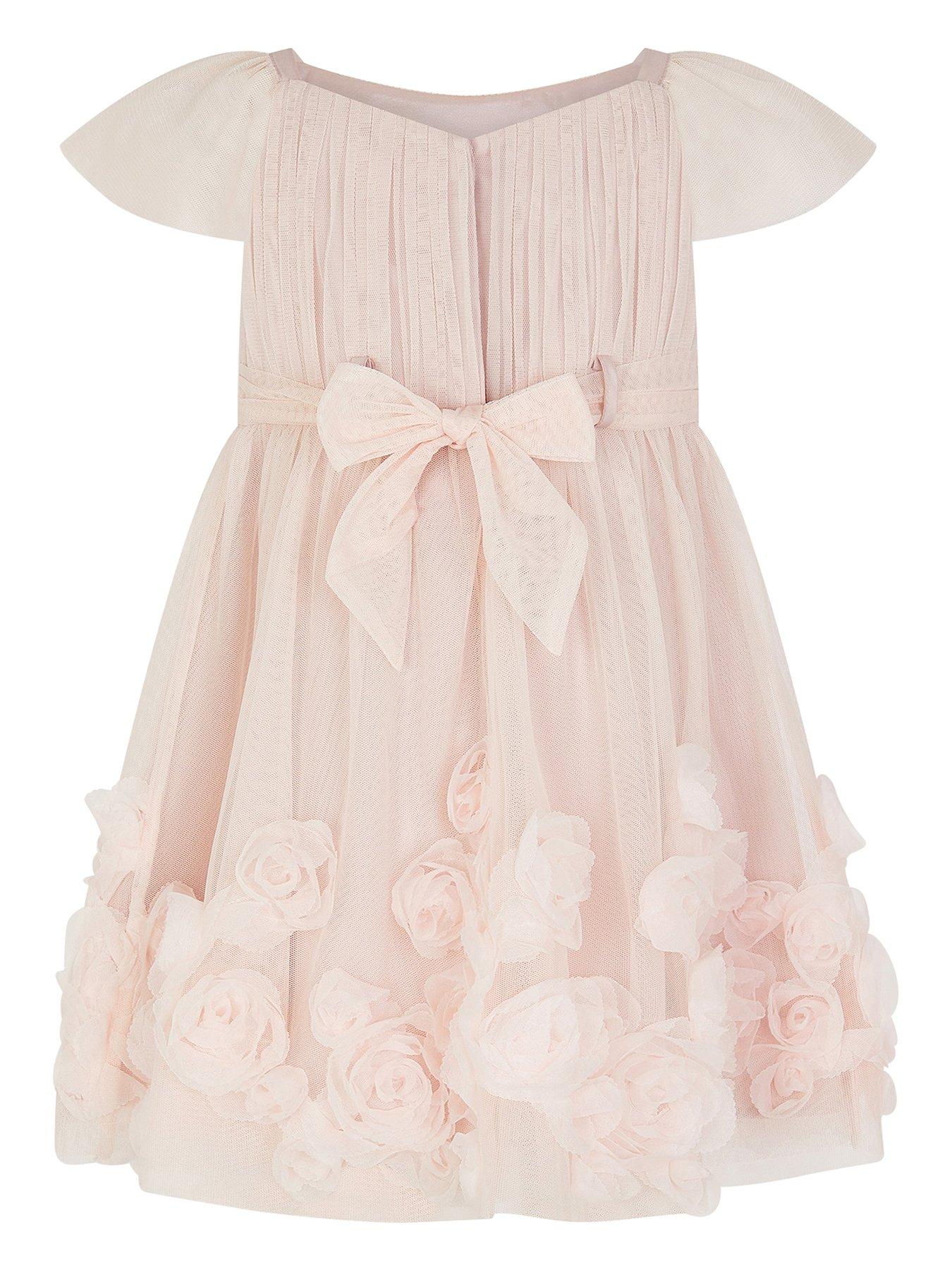 Image 2 of 3 of Monsoon Baby Girls Evangaline Rose Dress - Pink