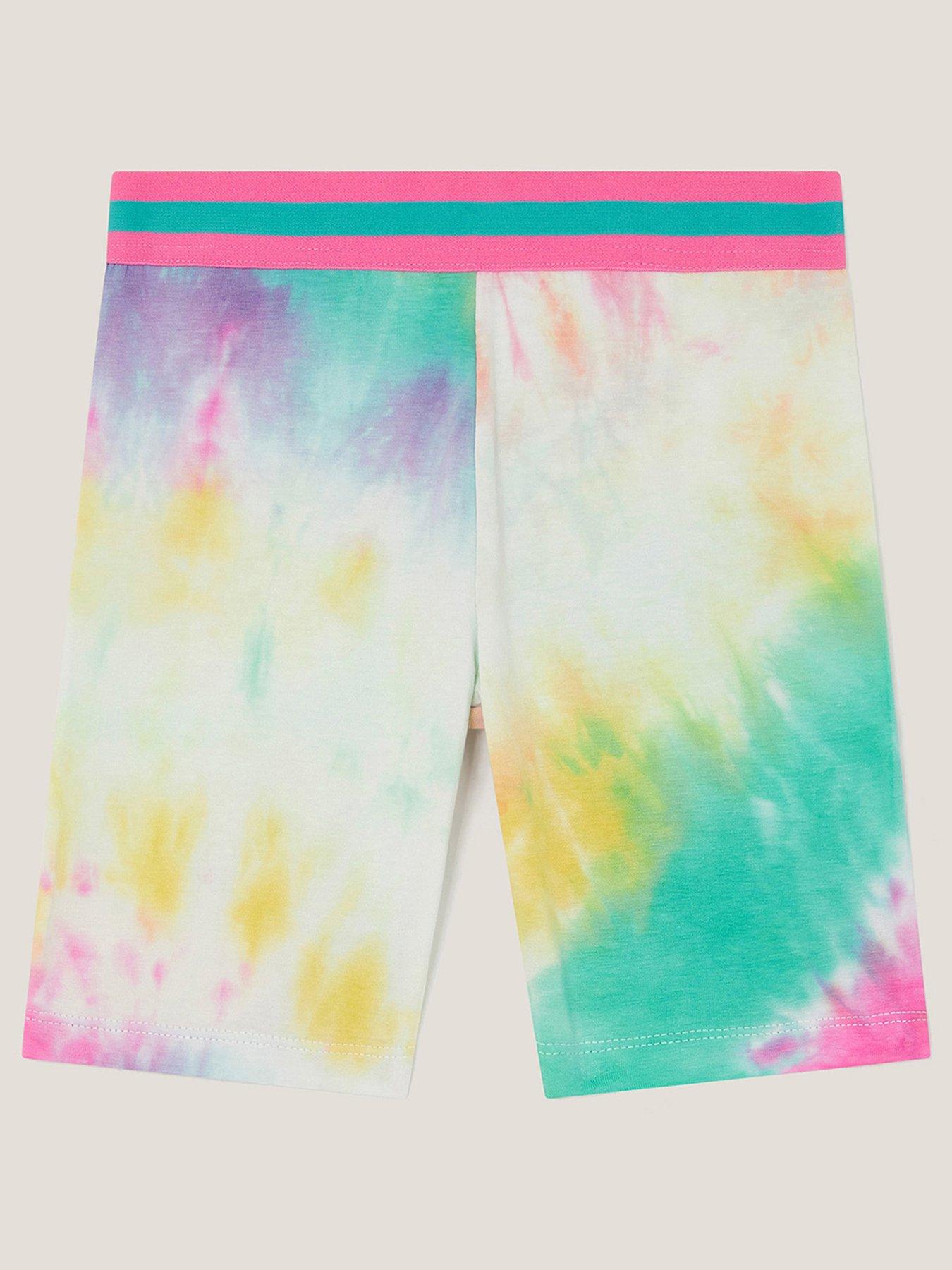undefined Girls Tie Dye Cycling Shorts - Multi