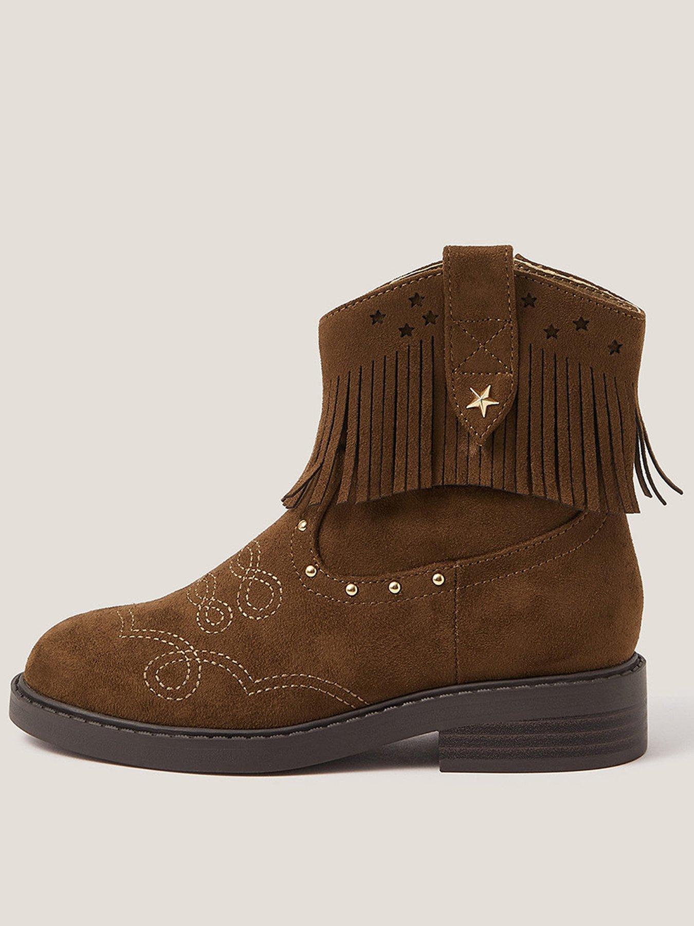 undefined Girls Western Boots - Brown