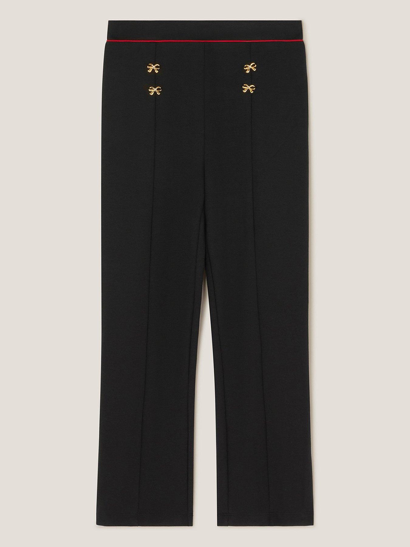 undefined Girls Ponte Bow Leggings - Black