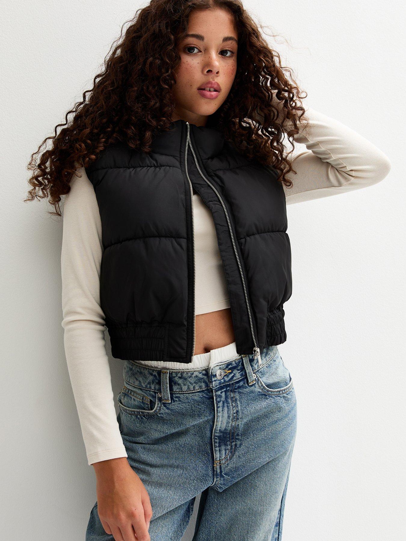 New Look 915 Girls Cropped Gilet - Black
