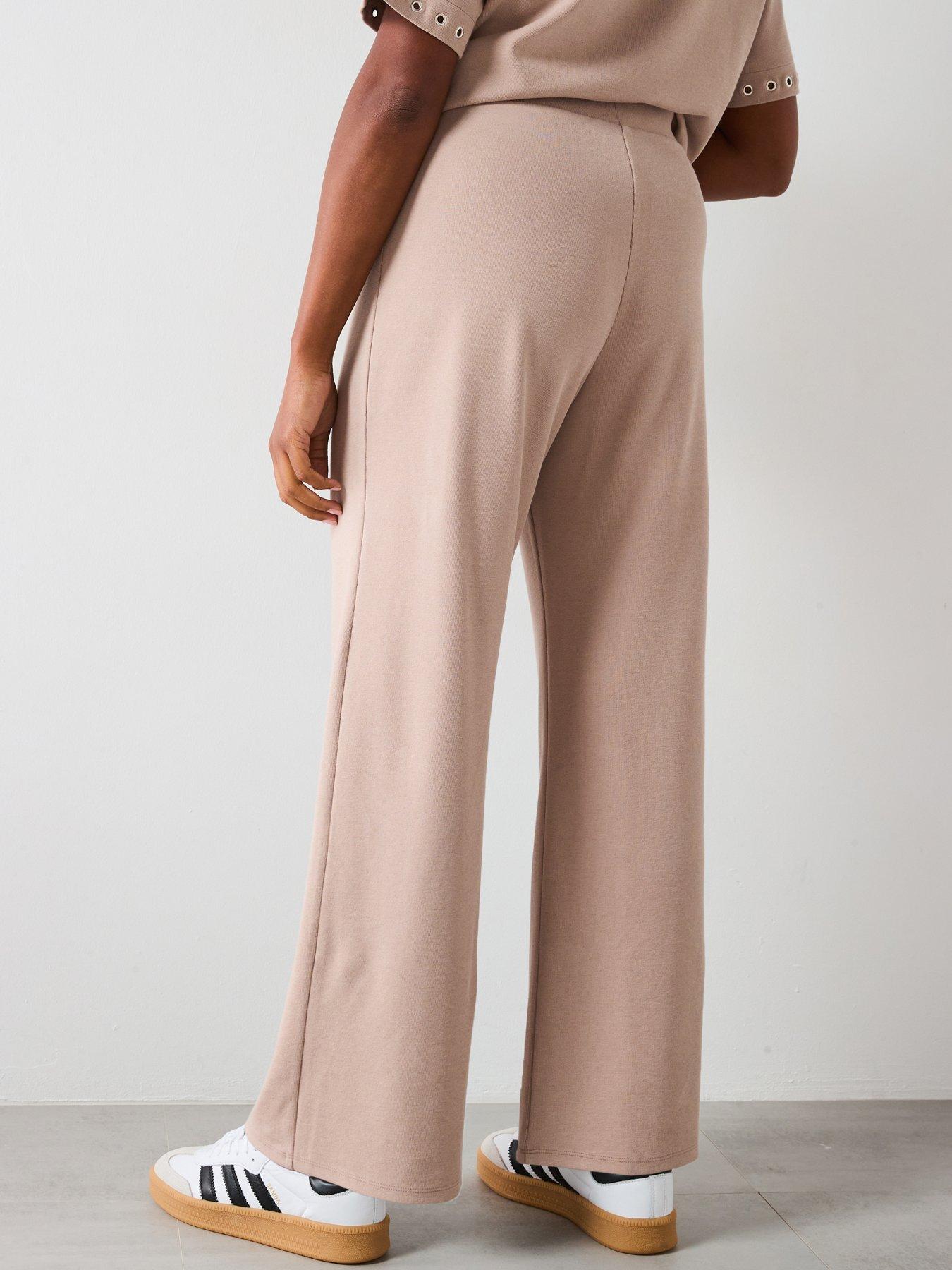 Image 2 of 5 of V by Very Curve Wide Leg Co-Ord Trouser - Beige