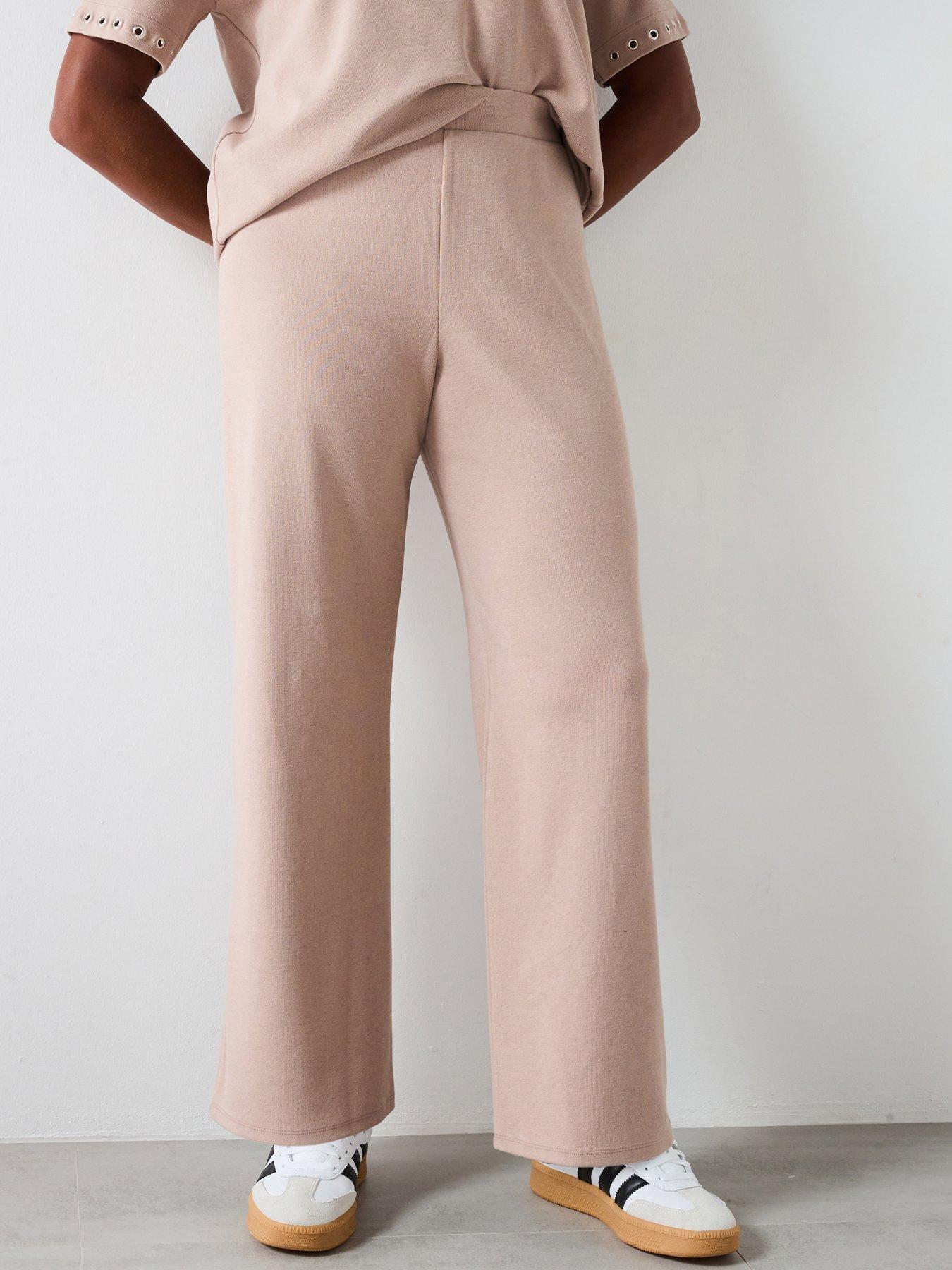 Image 5 of 5 of V by Very Curve Wide Leg Co-Ord Trouser - Beige