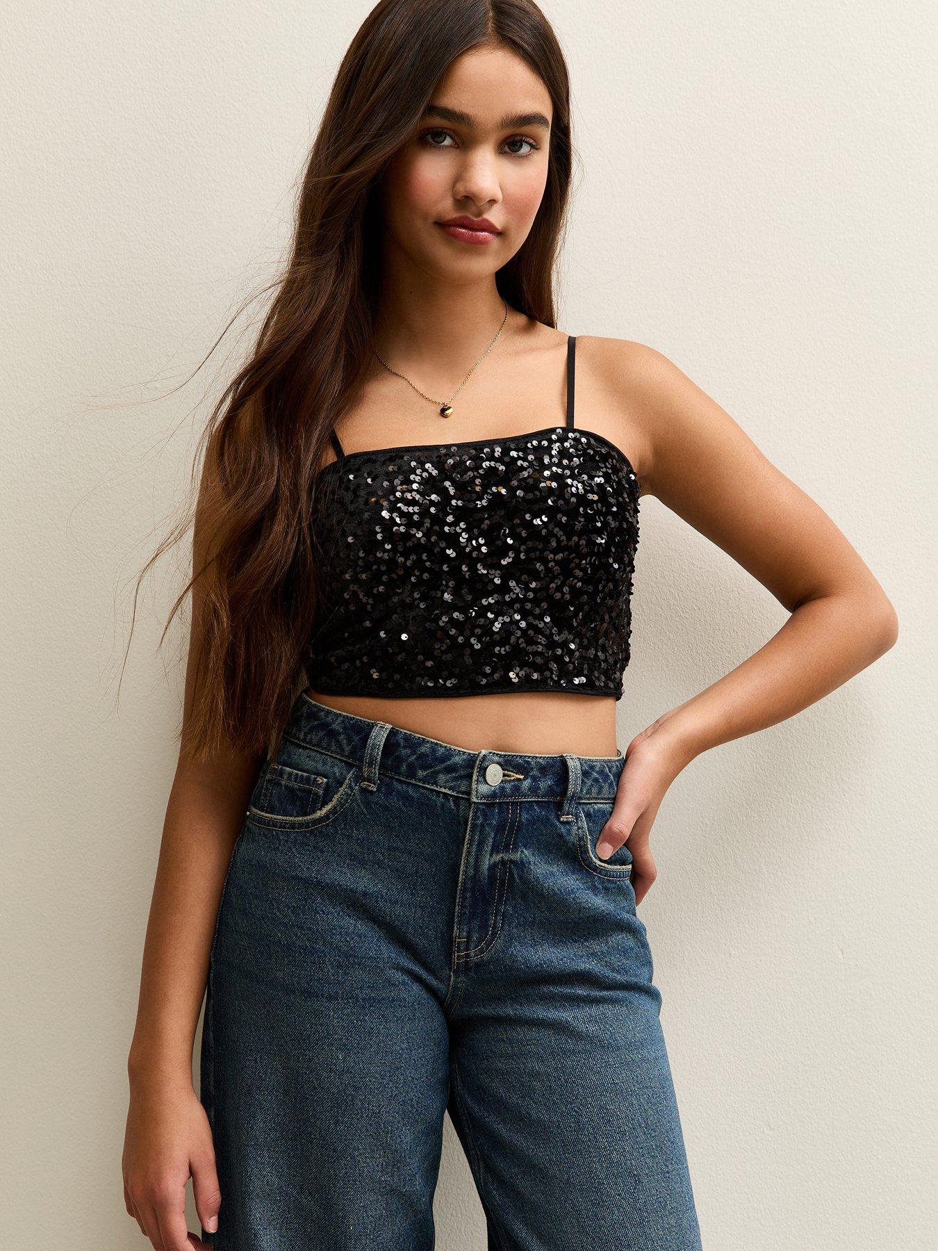 New Look 915 Sequin Cami - Black